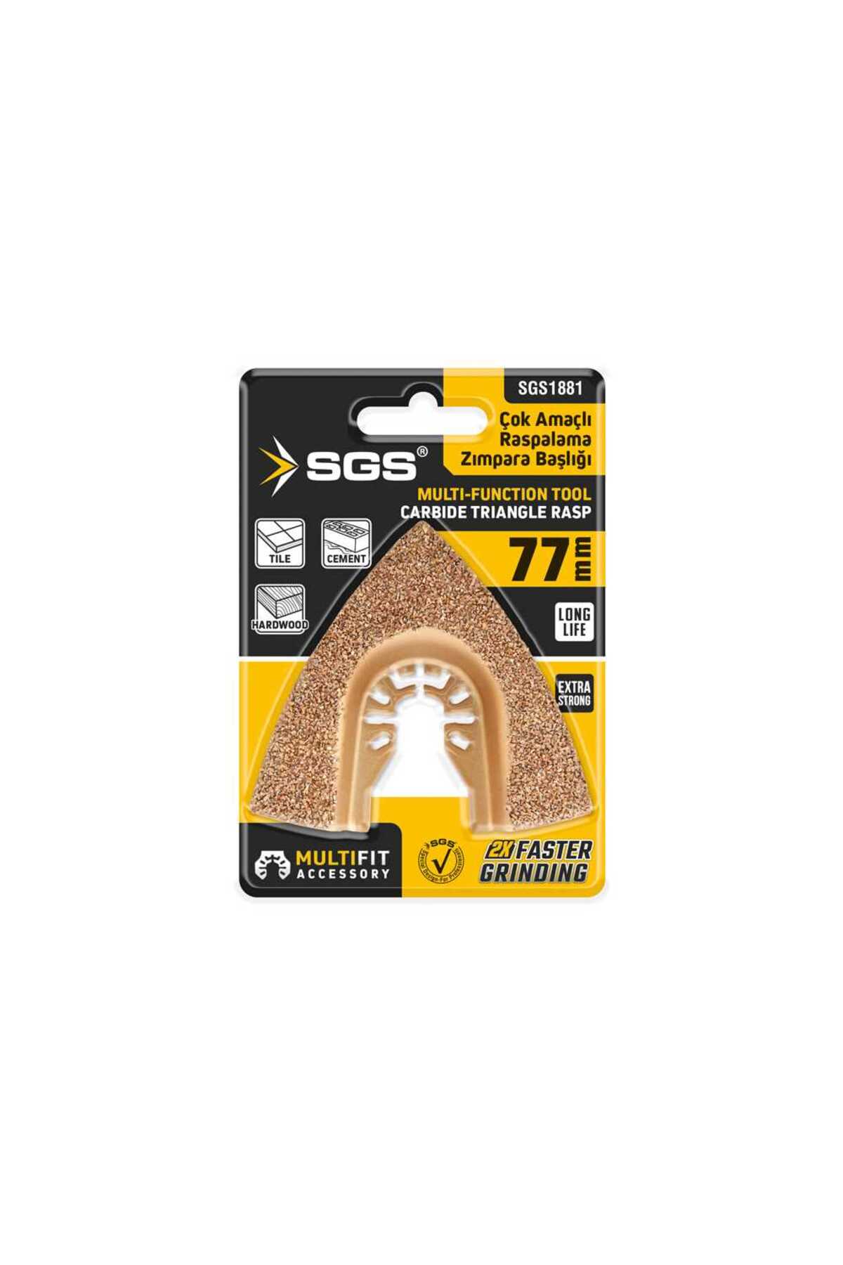 Sgs MULTI-TOOLS KESİCİ VE RASPALAMA ZIMPARA BAŞLIĞI KARBÜR 77MM