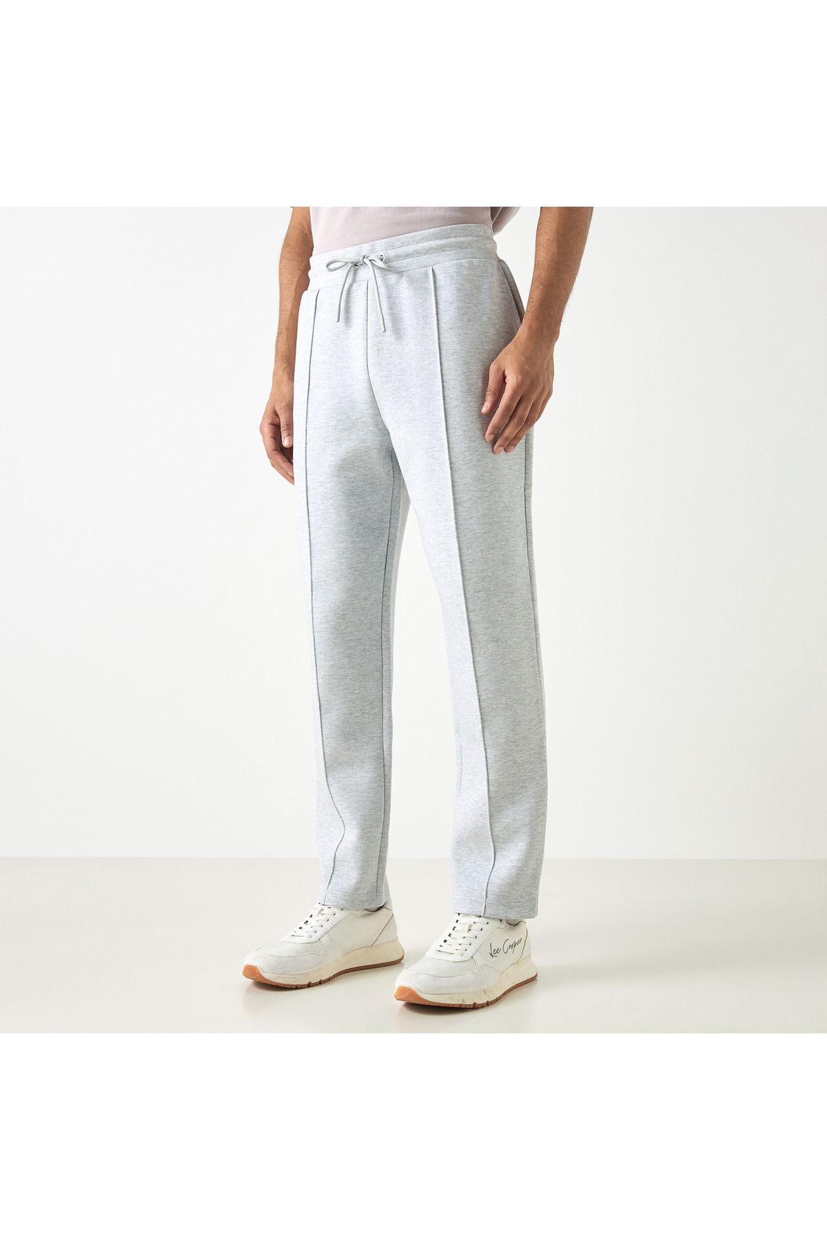 Kappa-Textured Joggers With Drawstring Closure And Pockets 1