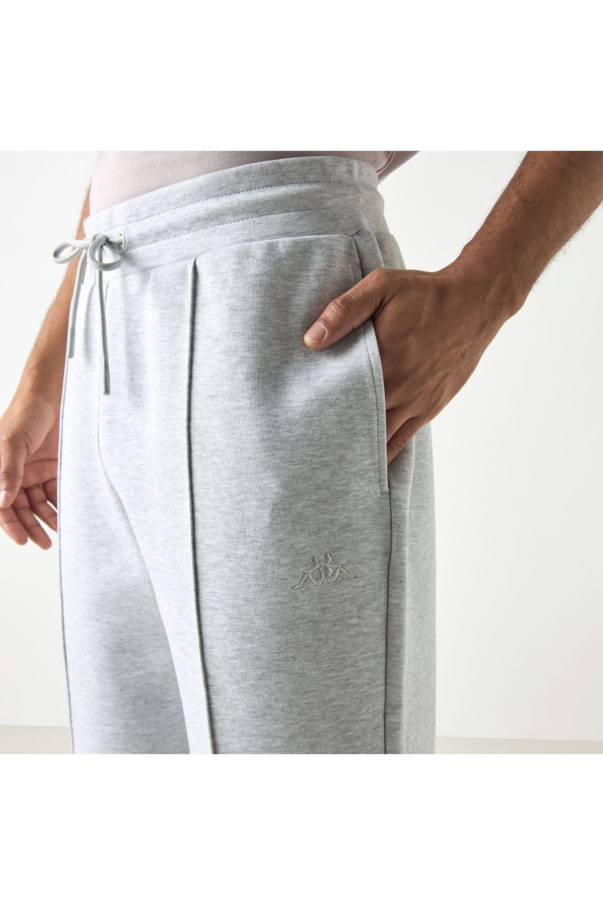 Kappa-Textured Joggers With Drawstring Closure And Pockets 4