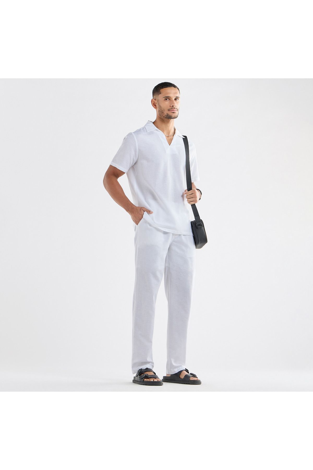 FAV-Pants With Drawstring Closure And Pockets 2