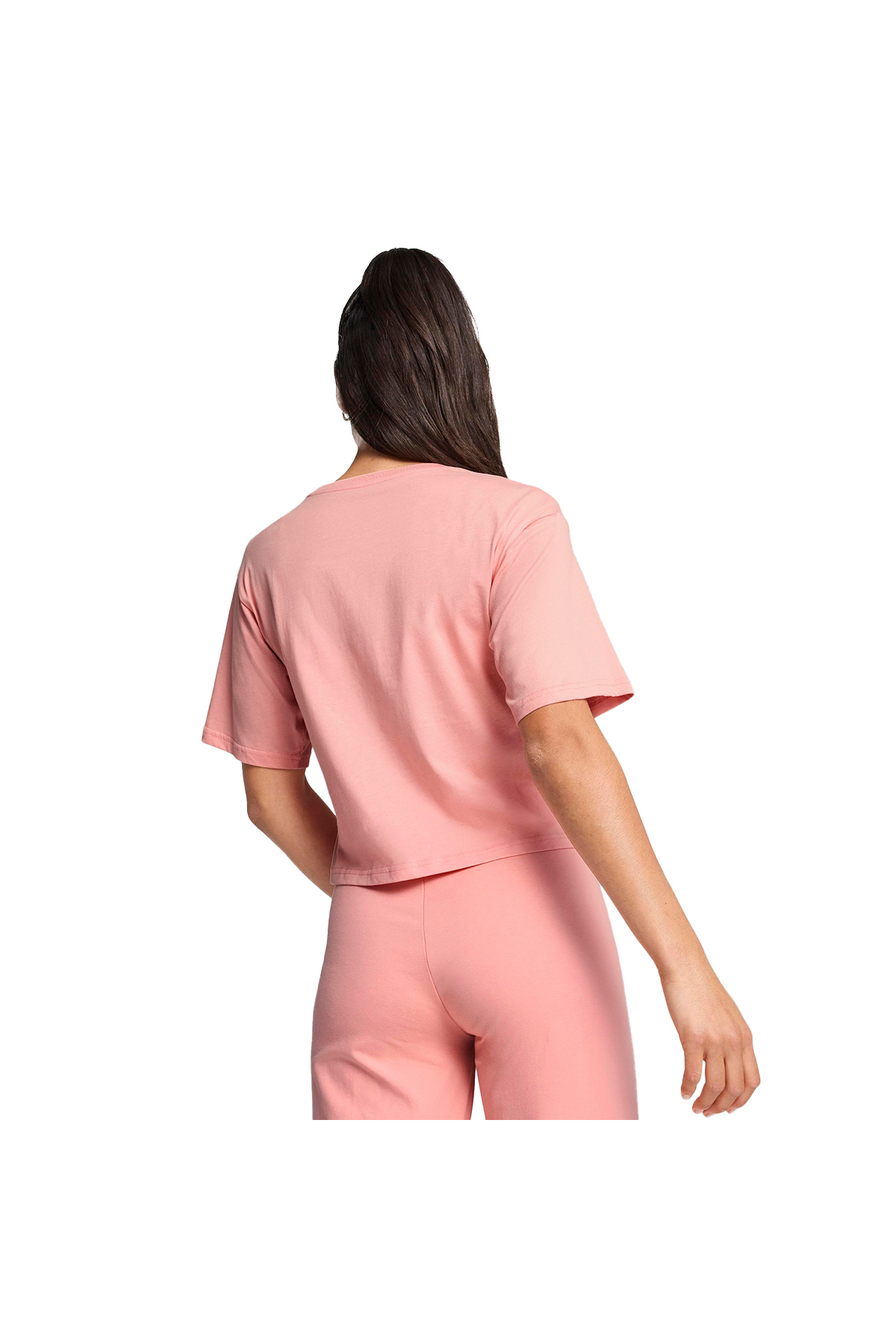 Puma Essential Cropped No.1 Kadın Pembe Günlük Stil T-Shirt 68497218 görsel 2