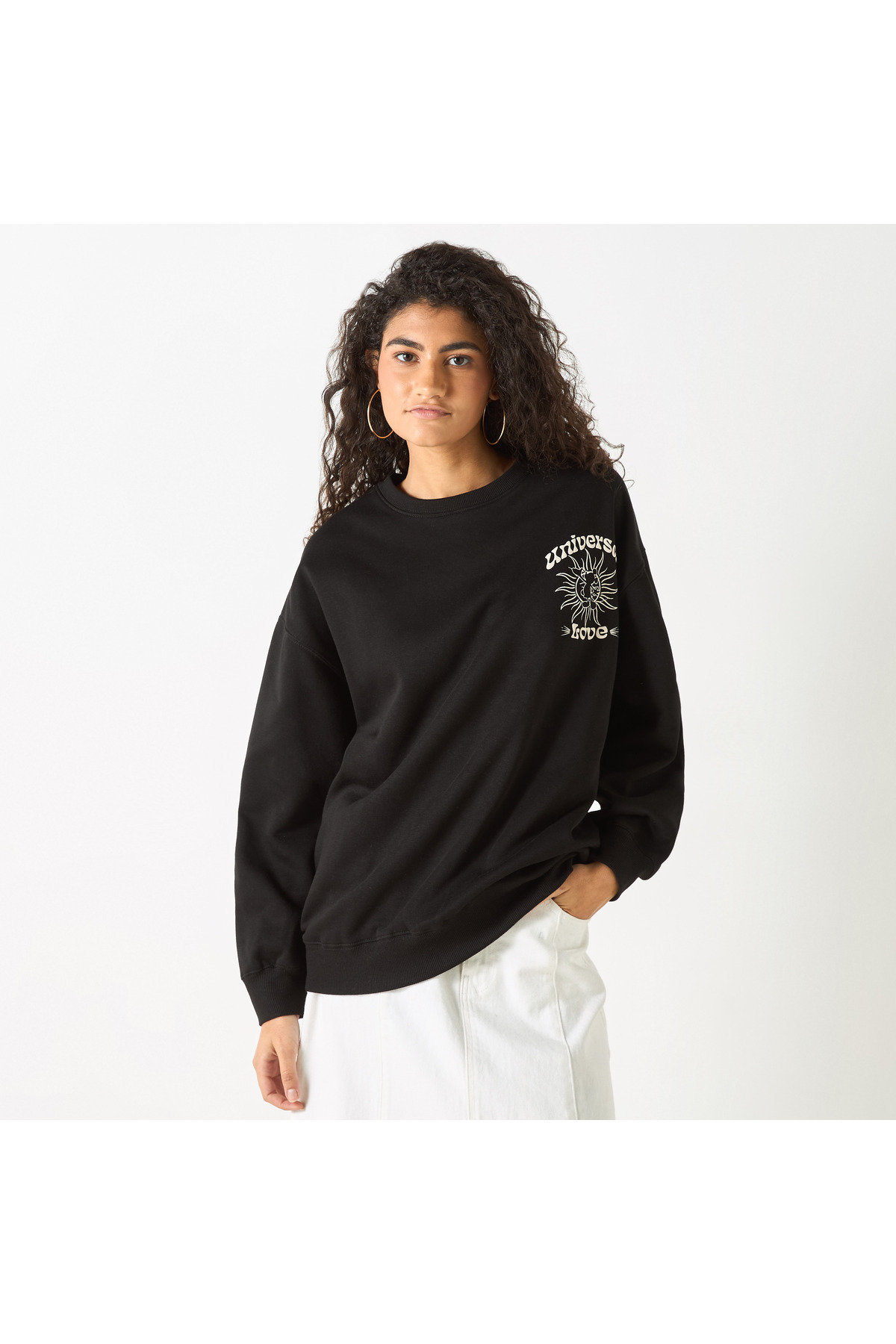 SP Characters-Mickey Mouse Print Sweatshirt With Long Sleeves 3