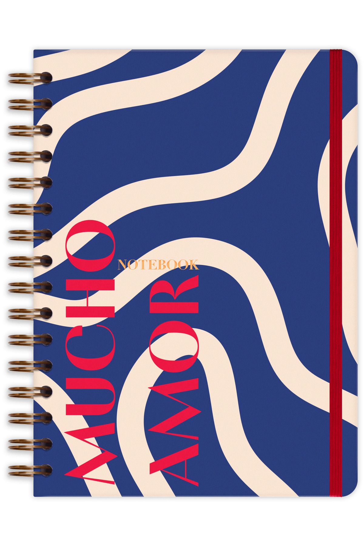 Matt Notebook-A5 15X21 cm Spiral Elastic Striped Undated Notepad 5
