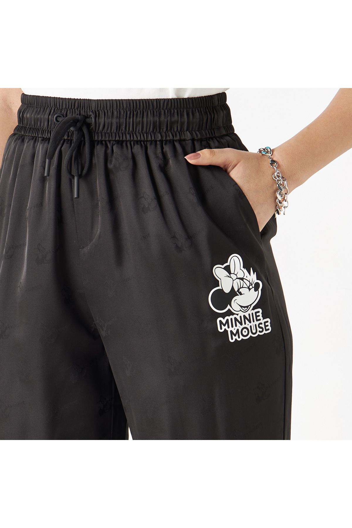 SP Characters-Minnie Mouse Print Joggers With Elasticated Waistband And Pockets 4