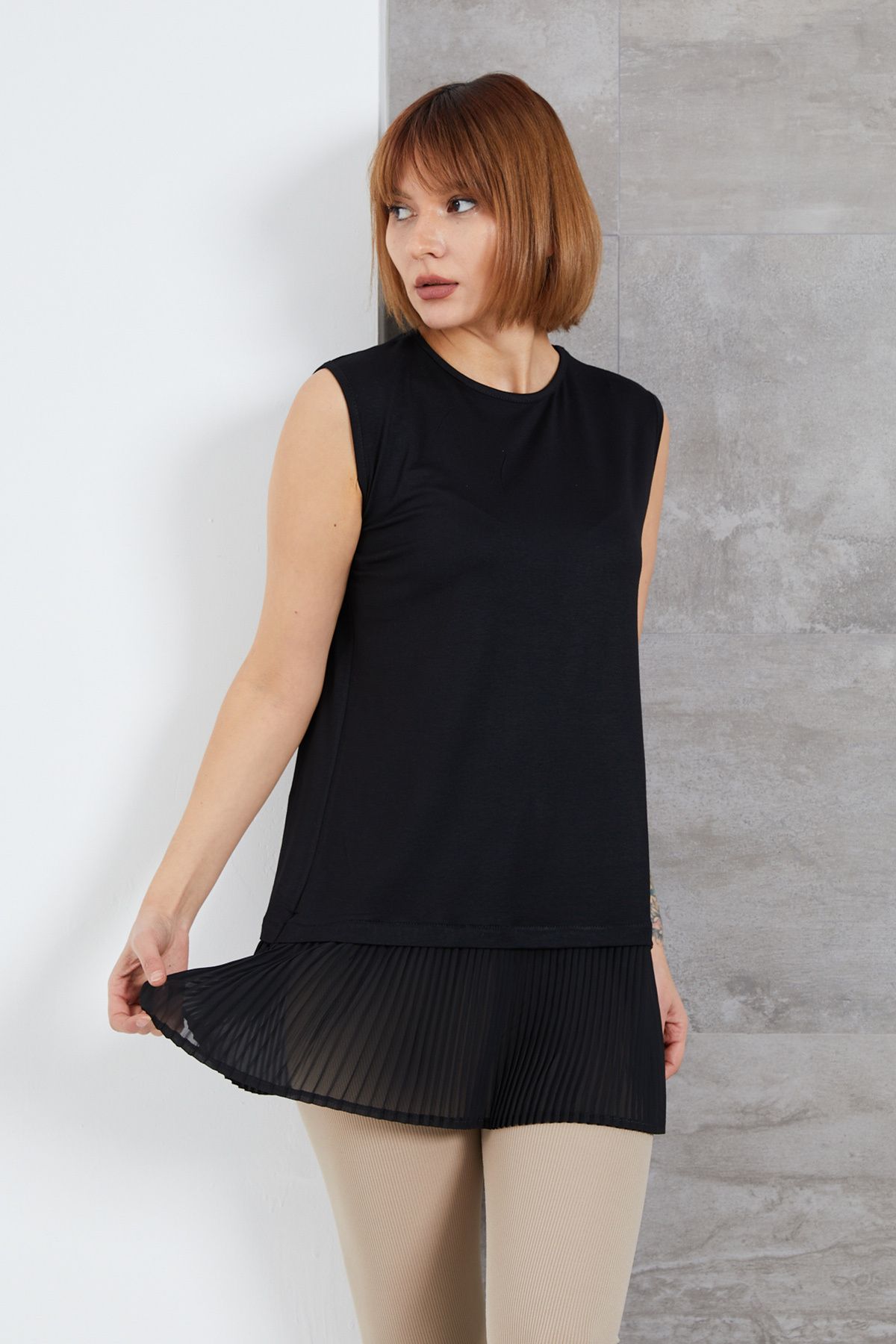 DPARİS-Pleated Sleeveless Dressing 1