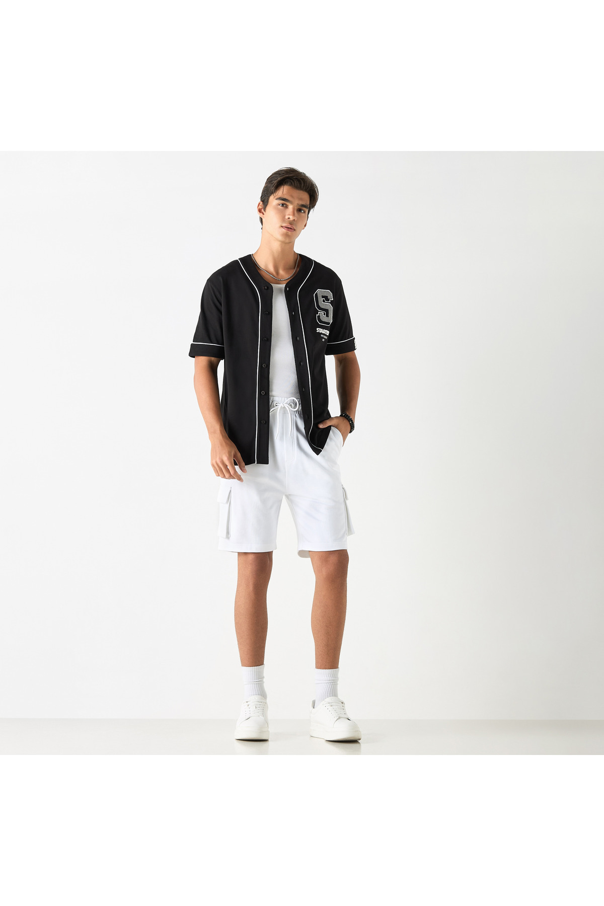 Starter-Printed Shorts With Drawstring Closure And Pockets 2