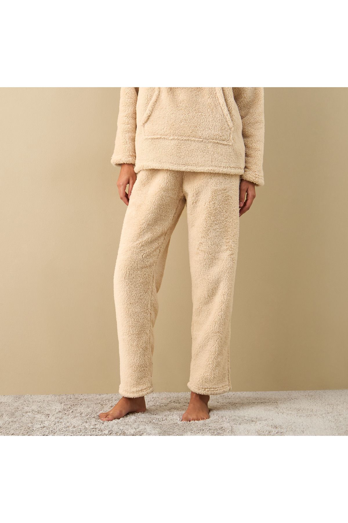 FAV-Textured Long Sleeves Hoodie And Pyjama Set 4