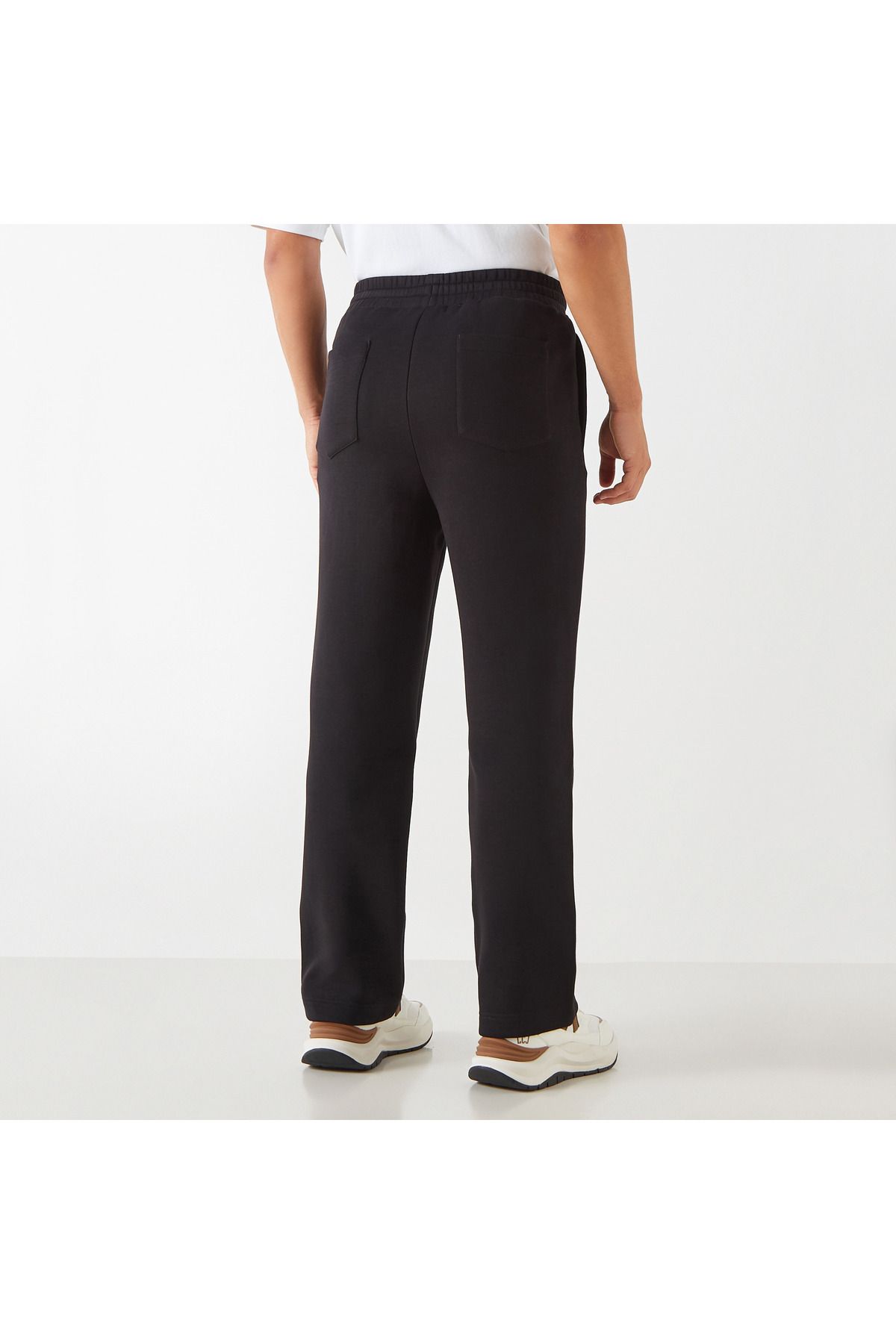 Emperor-Solid Track Pants With Drawstring Closure And Pockets 3