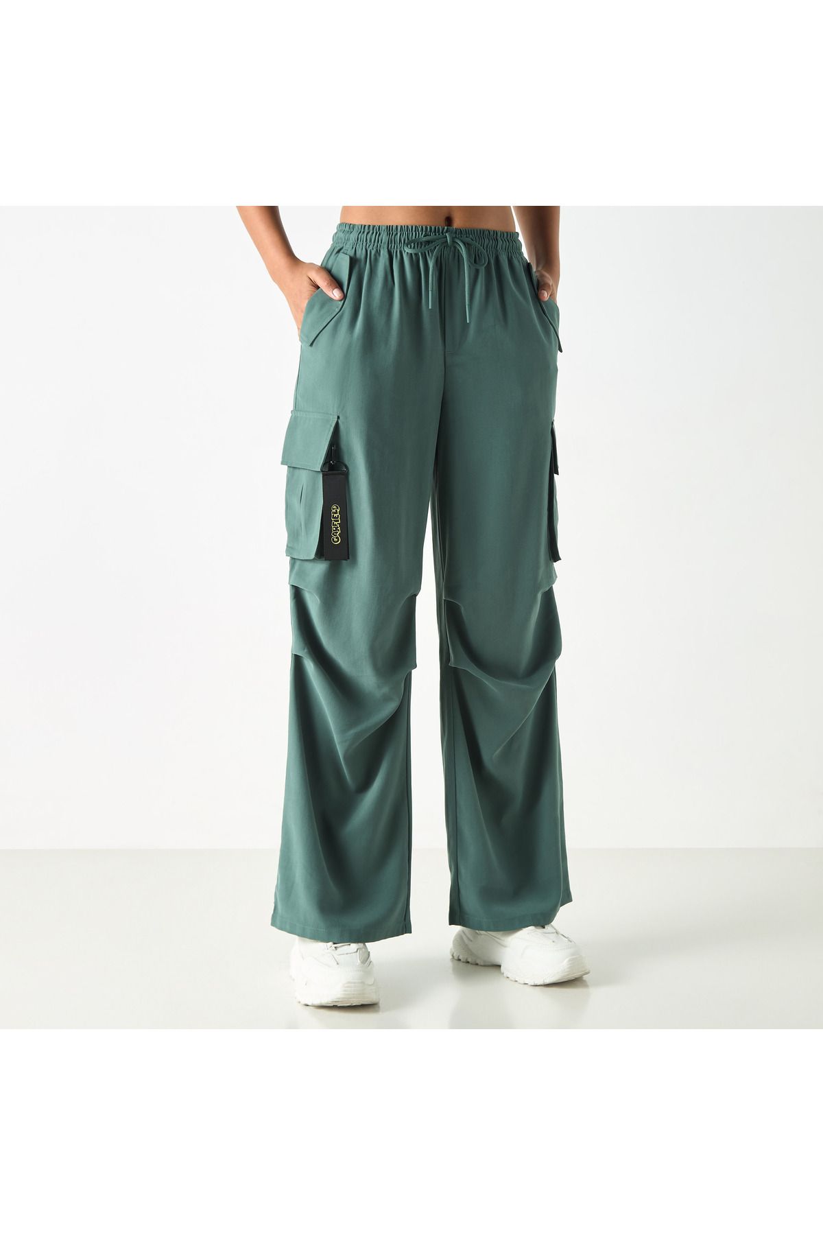 SP Characters-Garfield Print Wide Leg Pants With Drawstring Closure And Pockets 1