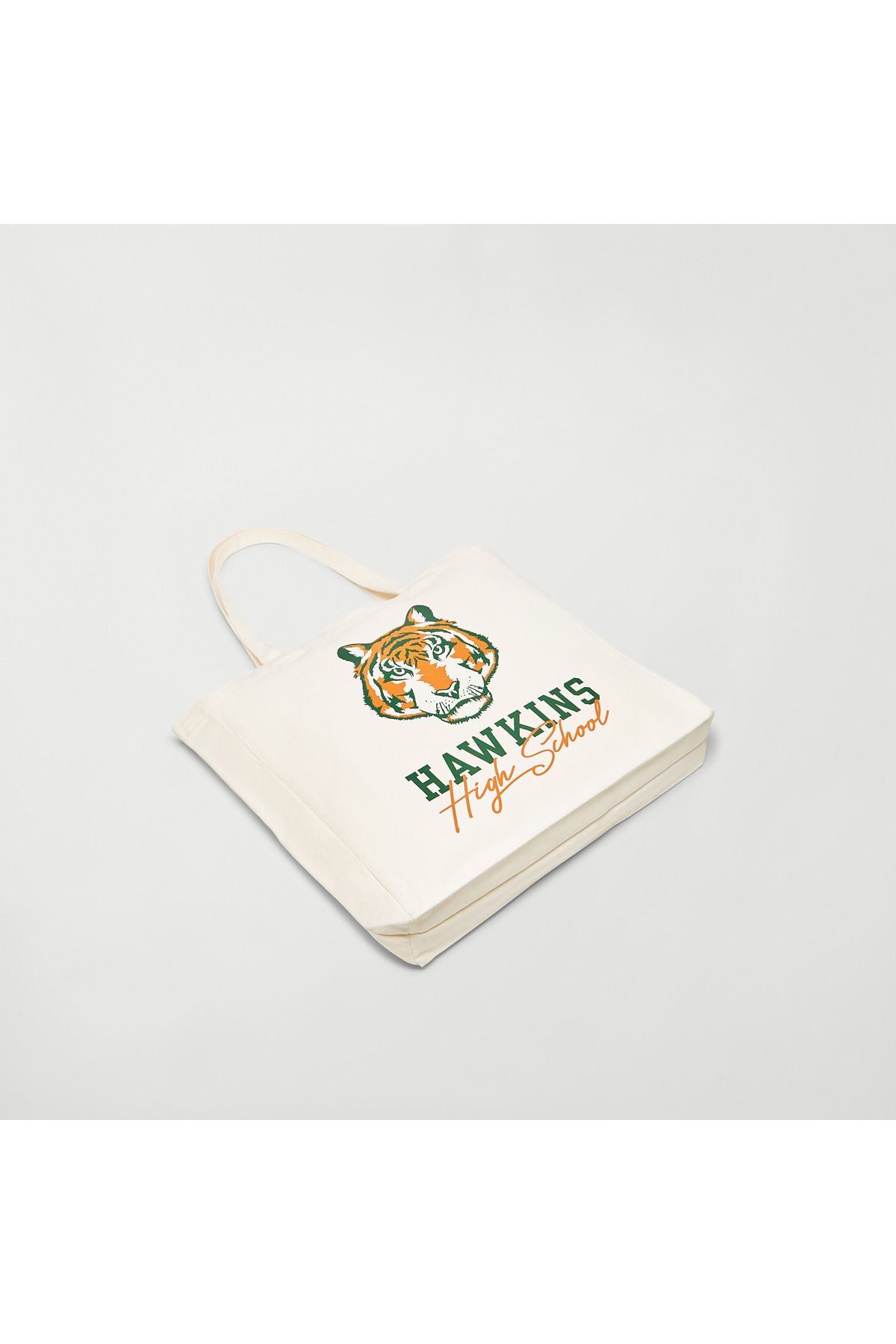 SP Characters-Stranger Things Print Shopper Bag With Double Handle 3