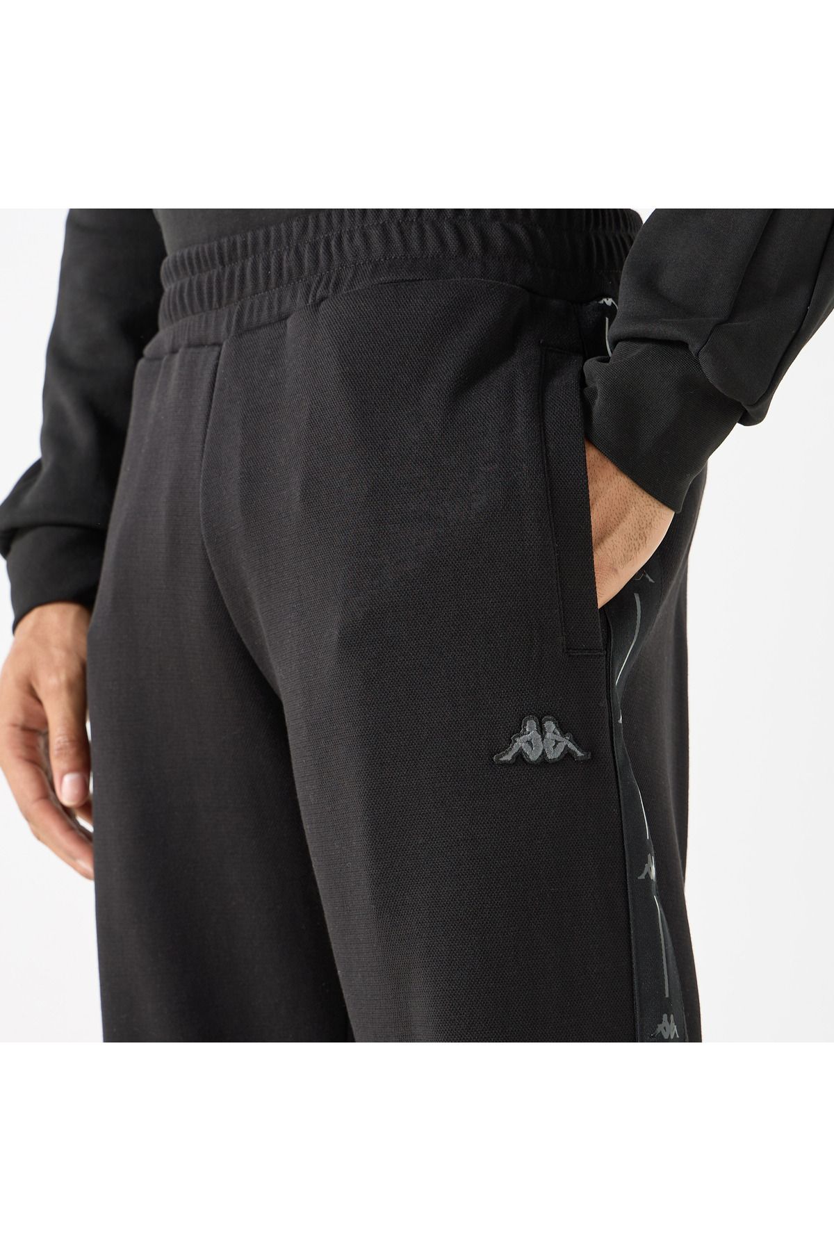 Kappa-Solid Track Pants With Elasticated Waistband And Pockets 4