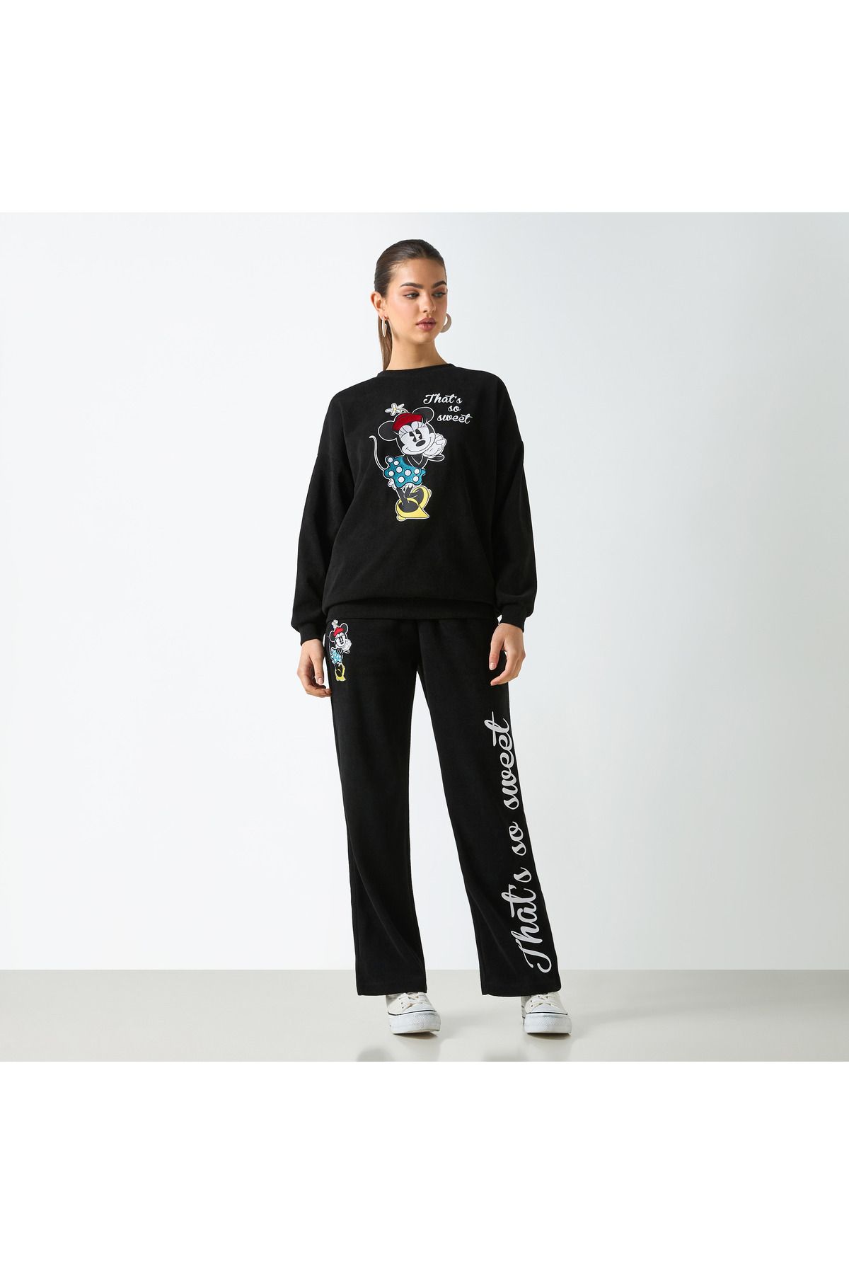 SP Characters-Minnie Mouse Print Track Pants With Drawstring Closure 2