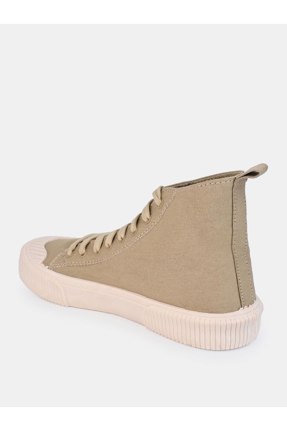 Styli-High Top Slogan Print Casual Canvas Shoes 4