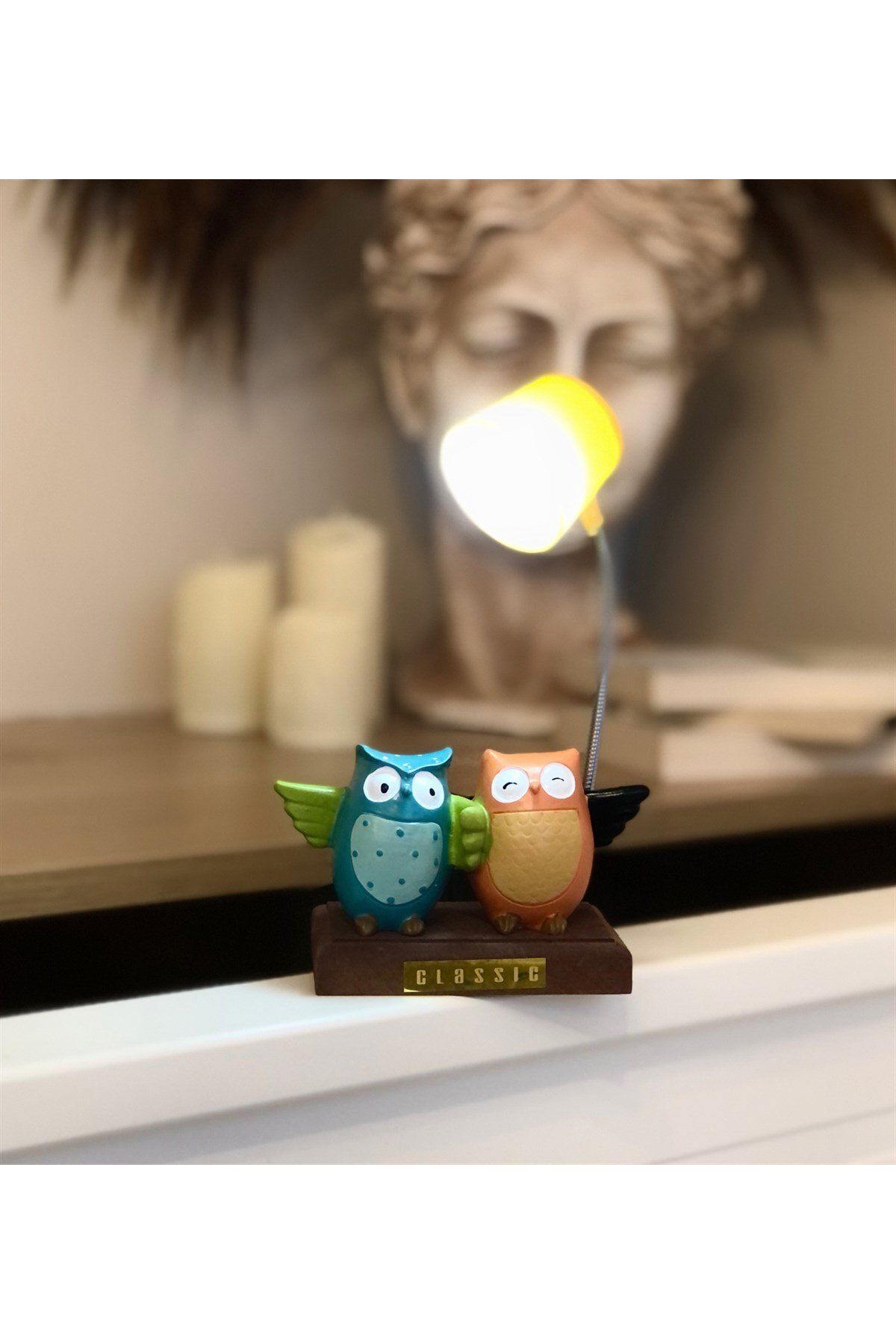 Gift Moda Tonton Baykuş Işıklı Masa Lambası
