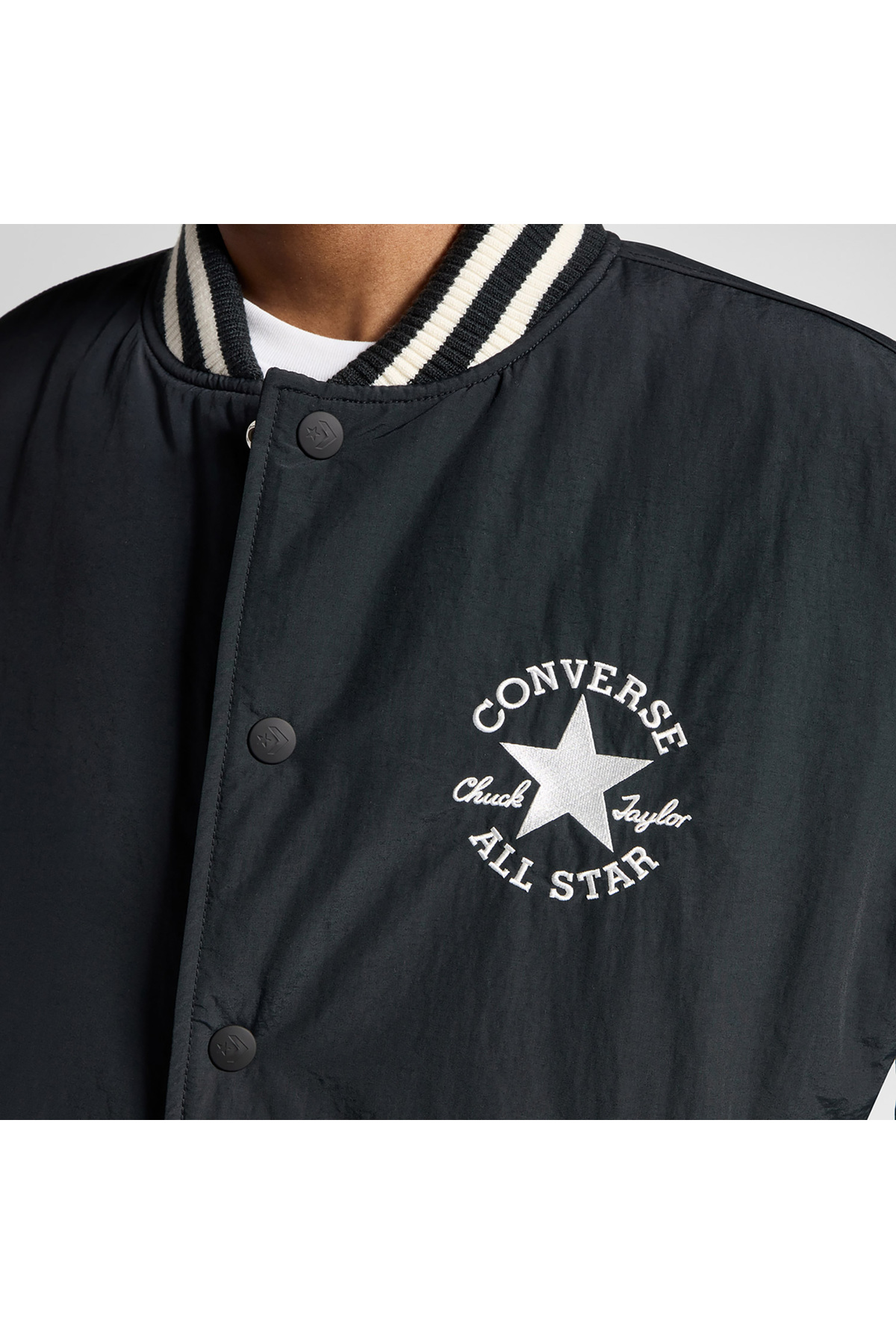 Converse  Classic Bomber Erkek Siyah Ceket - Görsel 4