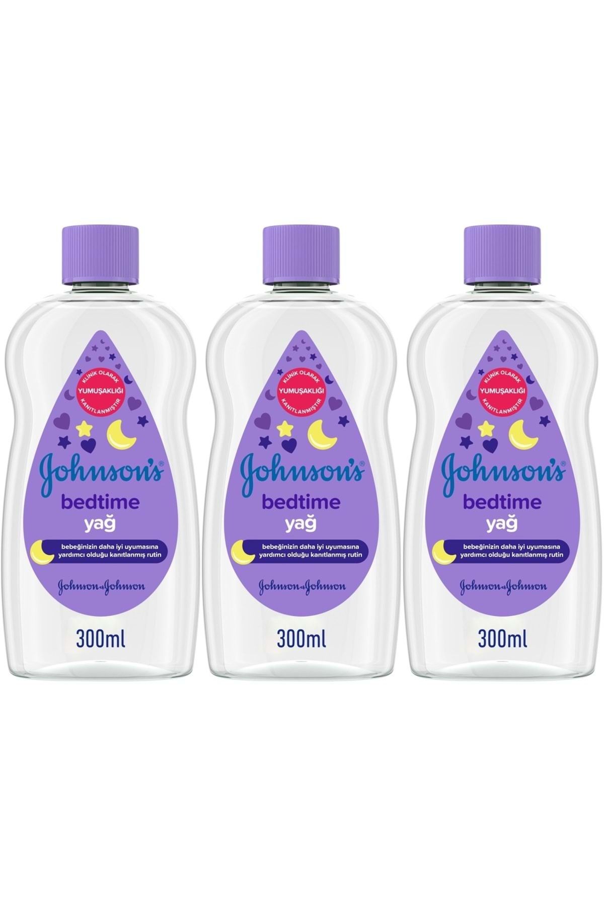 Johnson's Johnsons Baby Bebek Yağı 300ML Bedtime (Uyku Rutini) (3 Lü Set)