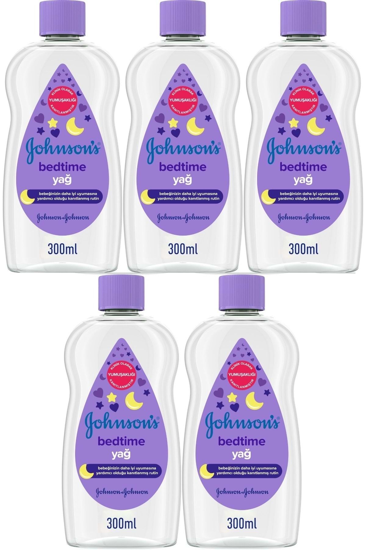 Johnson's Johnsons Baby Bebek Yağı 300ML Bedtime (Uyku Rutini) (5 Li Set)