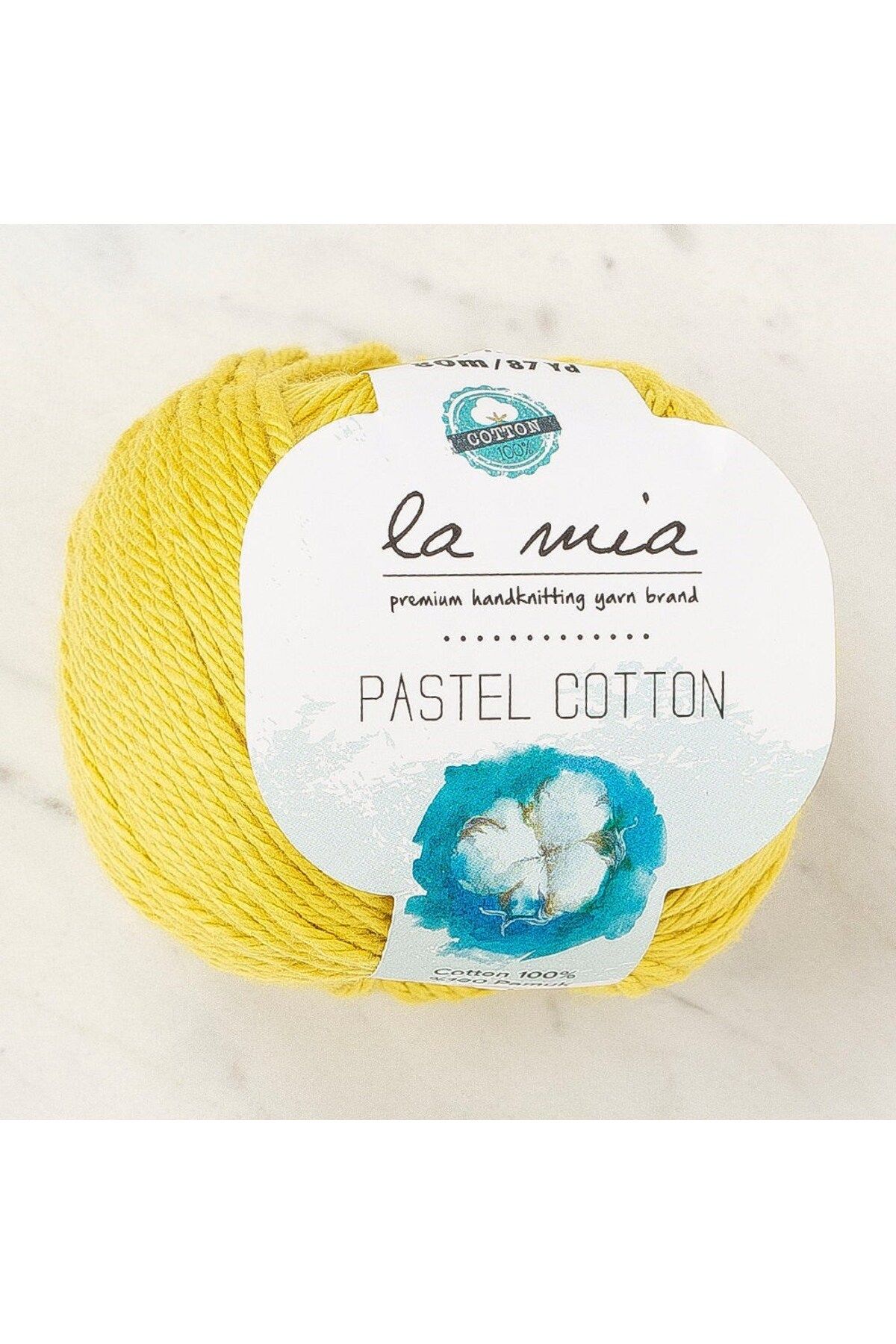 SİMYA TİCARET La Mia Pastel Galben Muștar Tricotat - L189 - 33955 Unisex - One Size