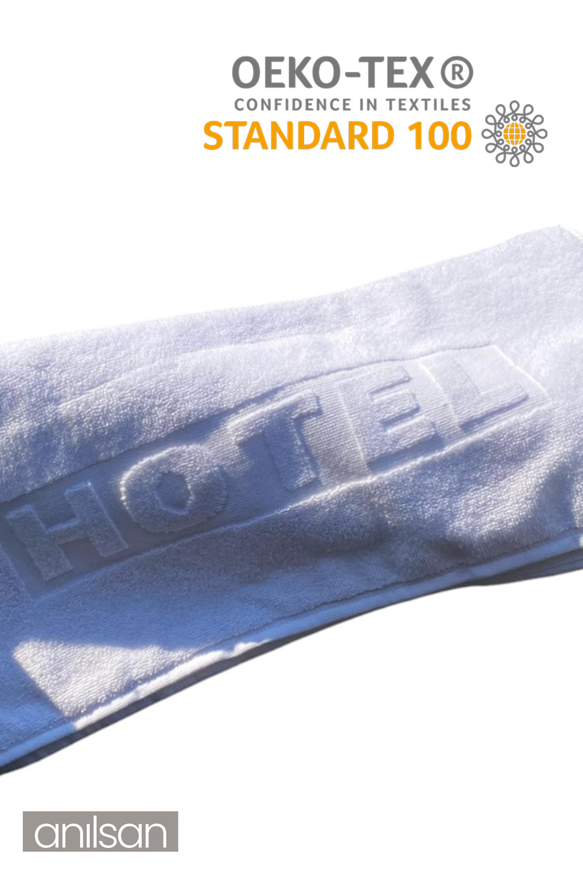 Anılsan Sada 6 bielych hotelových uterákov - 50x90 cm, 225 gr, 100% bavlna, kúpeľné a hotelové uteráky, vhodné na každodenné použitie