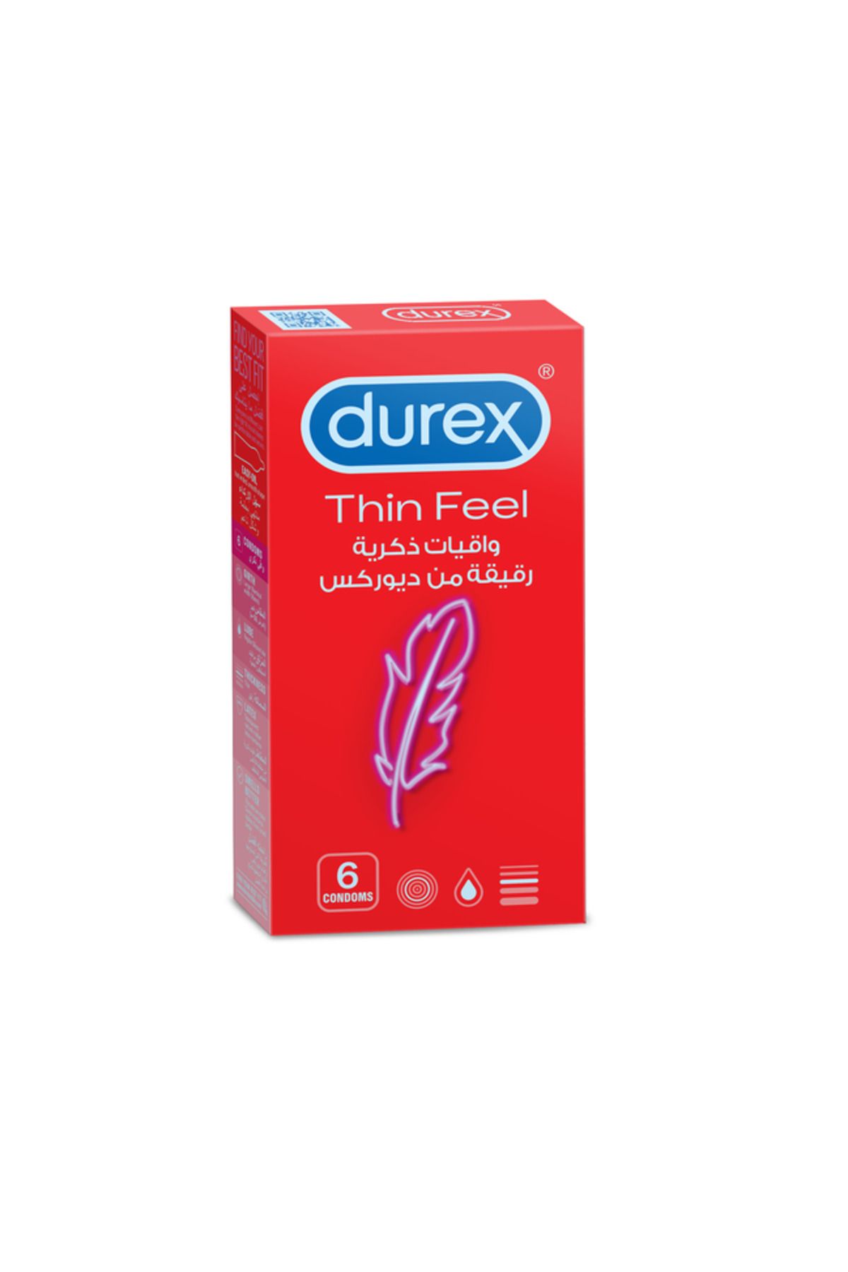 Durex-FEEL THIN 6'S 6X12X12 1