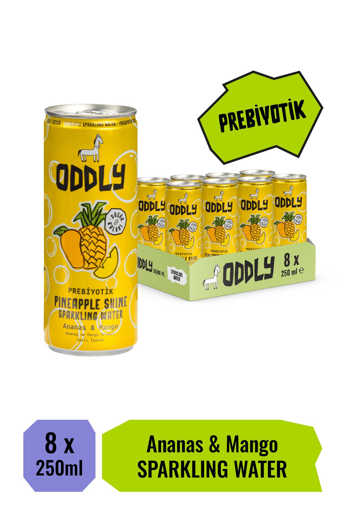 ODDLY PINEAPPLE SHINE ANANAS MANGO KUTU 250 ML X 8 ADET