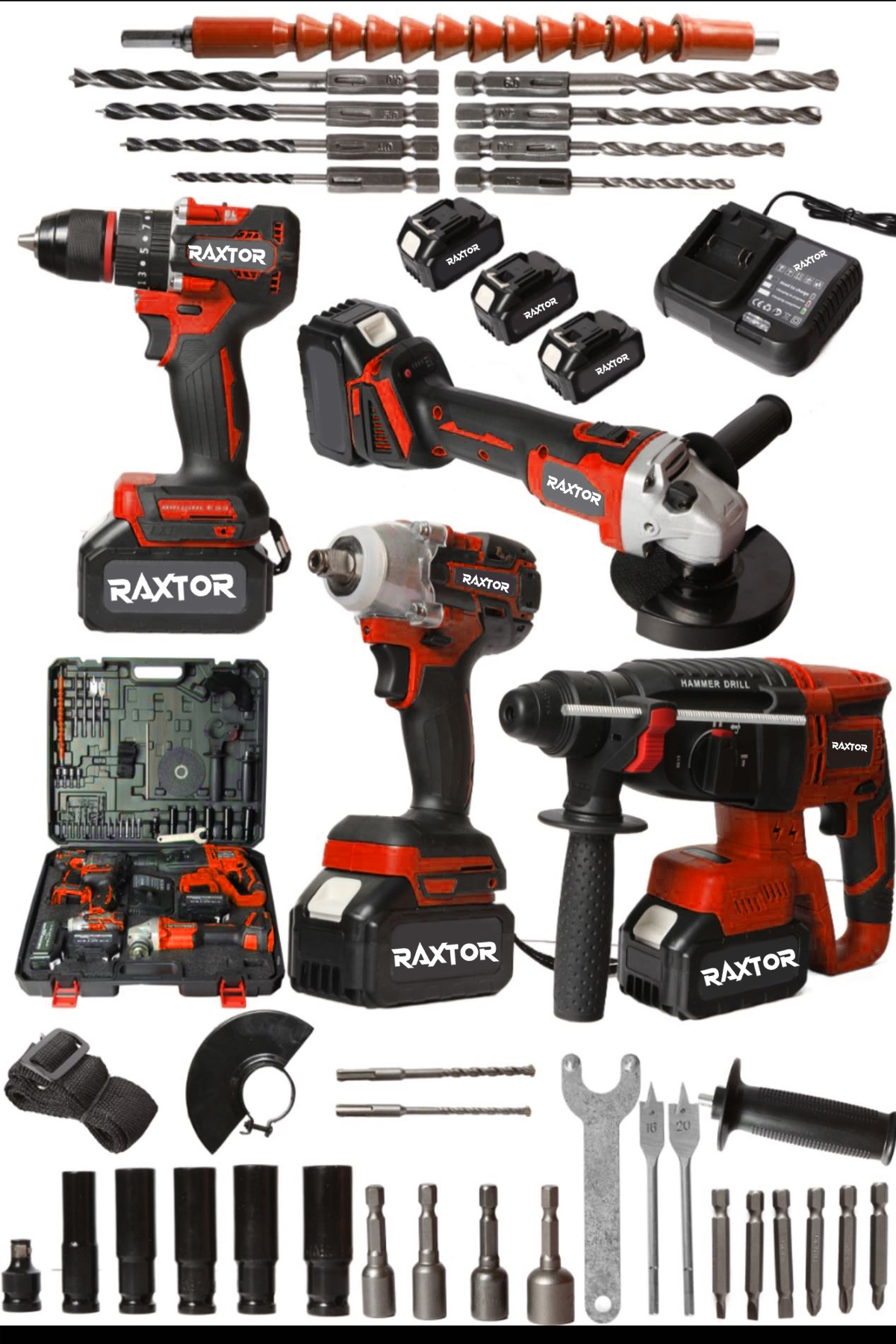 RAXTOR 3 Bataryalı Profesyonel Şarjlı 4'lü Set 2-26 Hilti