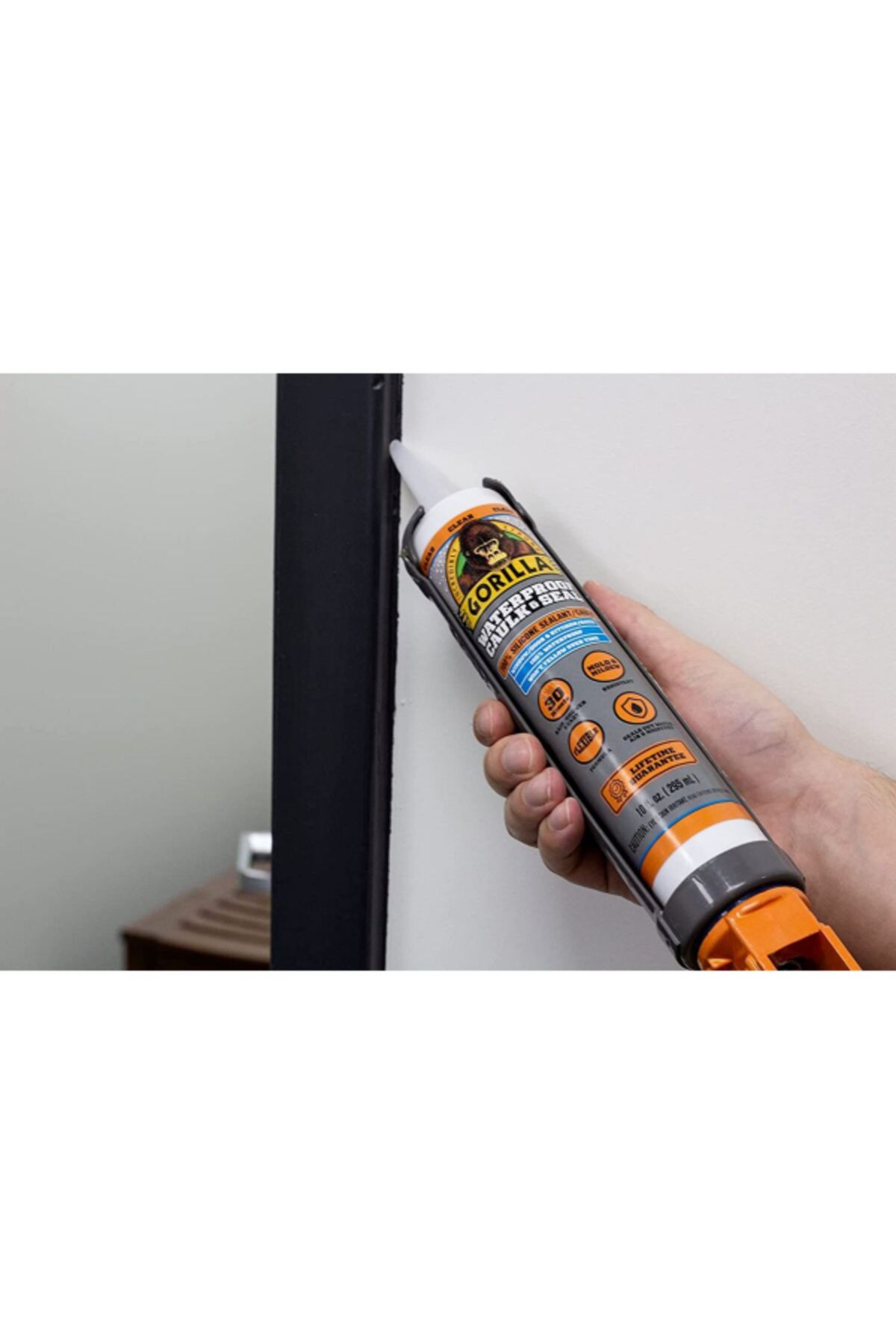 GORILLA-Long-Lasting Waterproof Caulk and Seal Silicone Sealant Gel 295ml 5