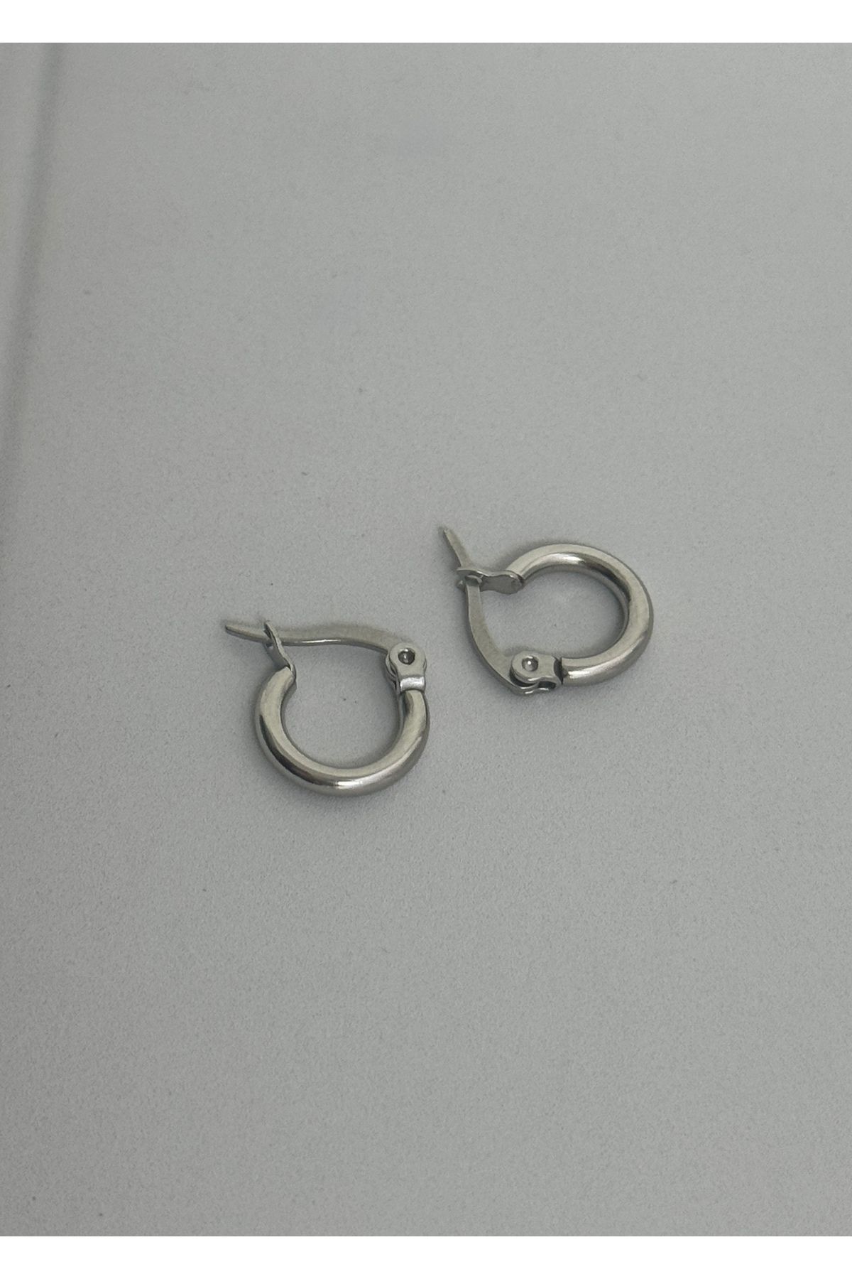 KİLİGİSTANBUL-Minimal Steel Ring Earring 3