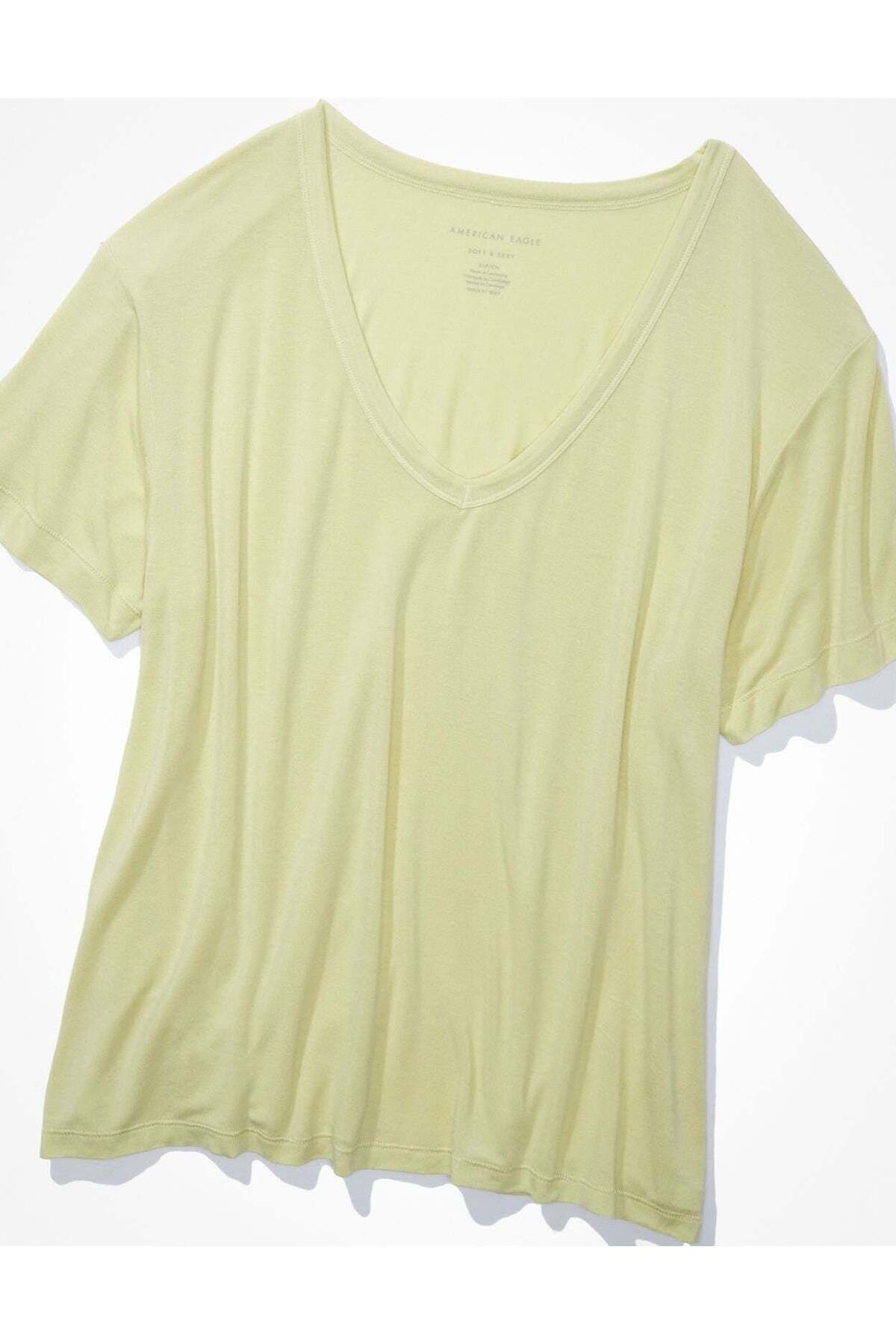 AMERICAN EAGLE-AE Oversized Soft & Sexy V-Neck T-Shirt 1