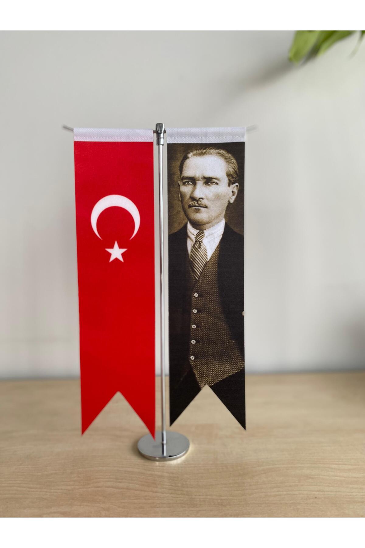 bayrakal Türk Bayrağı Ve Atatürk Masa Bayrak Takımı 03