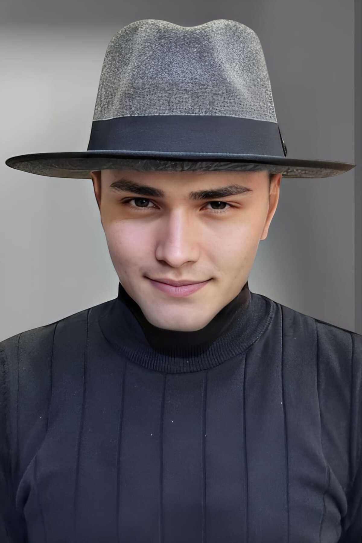 Uniquetrenders Pălărie Fedora Panama Stitch Pentru Bărbați Masculin - Single Dimension