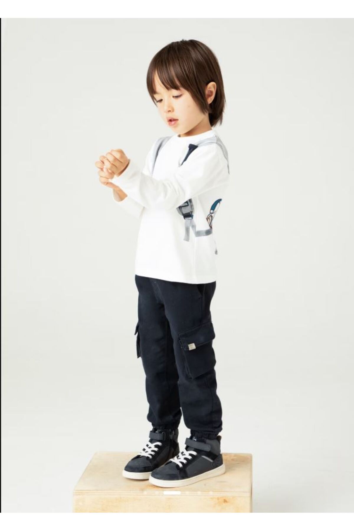 Mayoral Erkek Çocuk Sırt Çantası Baskılı Uzunkol sweatshırt 4049 fotoğrafı 4 (önizleme)