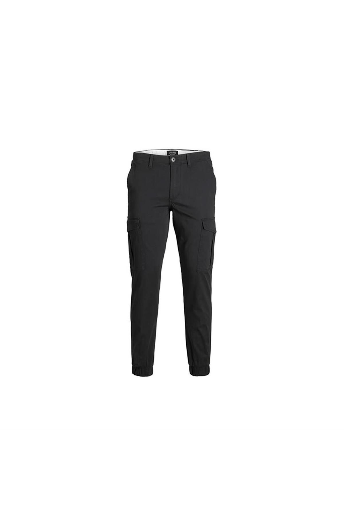 Jack&jones Jpstmarco Jjjoe Cuffed Cargo Erkek Pantolon 12186889-black Siyah