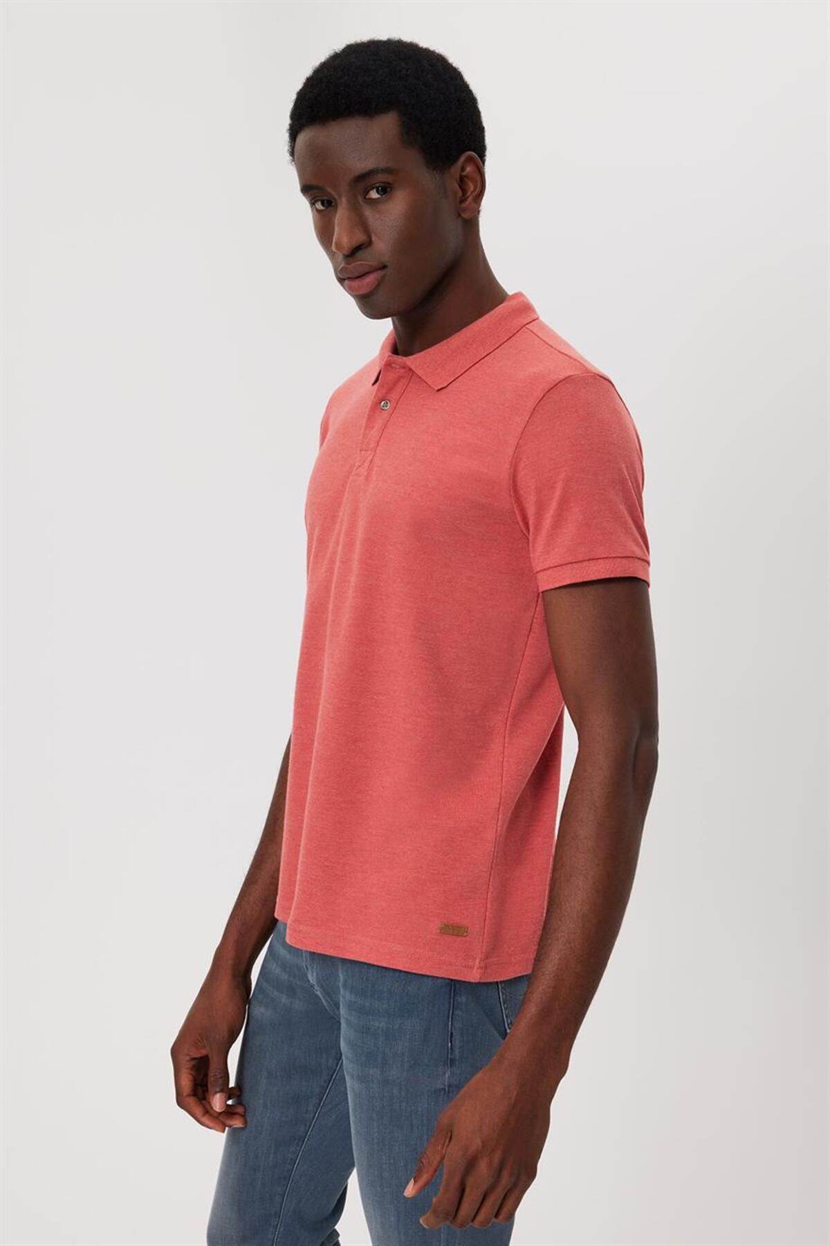 تی شرت قرمز مردانه Miless Polo Yaka Lee Cooper
