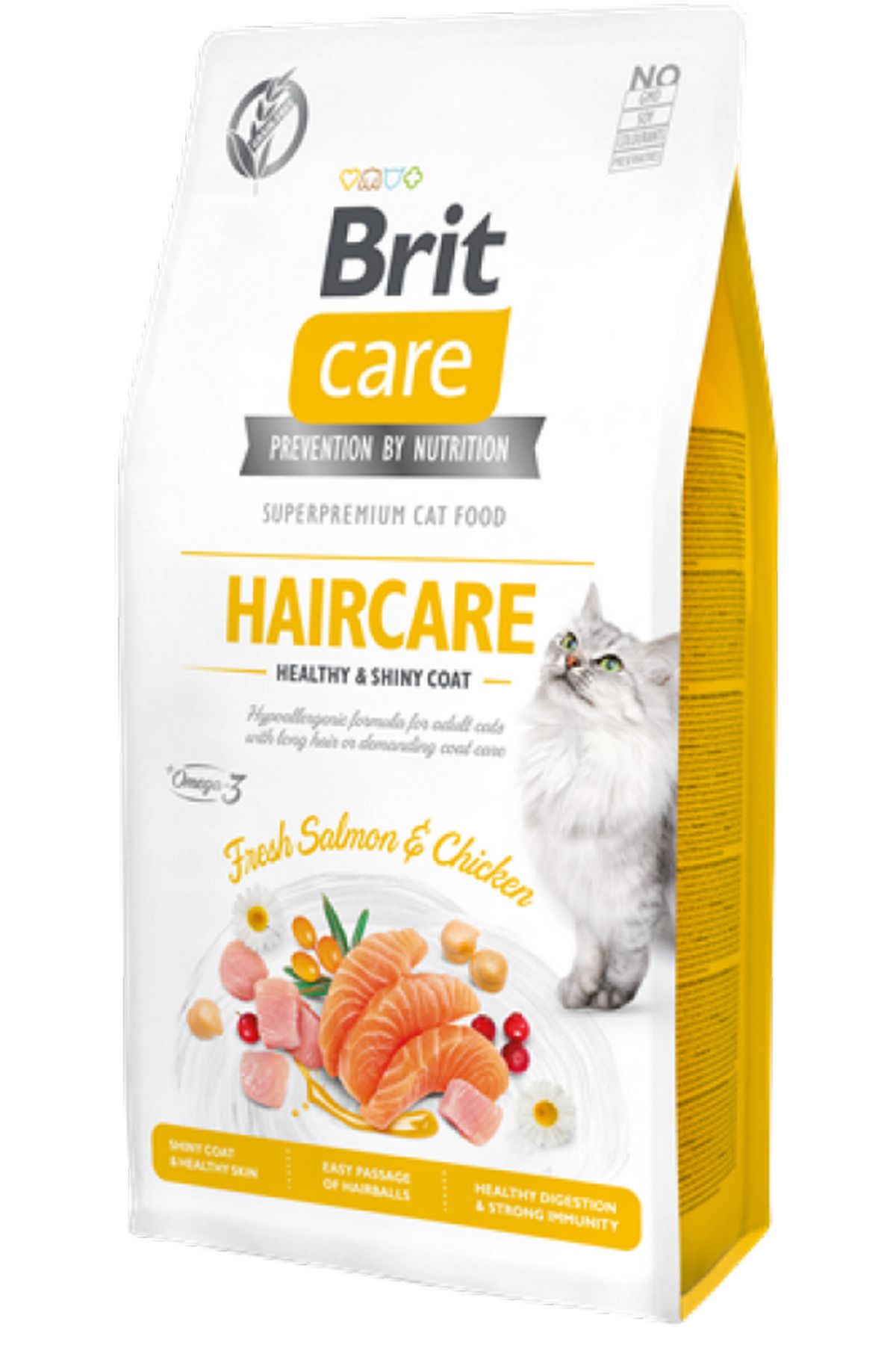 Brit Care 7 kg Sağlıklı Cilt ve Parlak Tüy Bakımı, Yetişkin Kediler İçin Tahılsız, Hipoalerje GLSTD