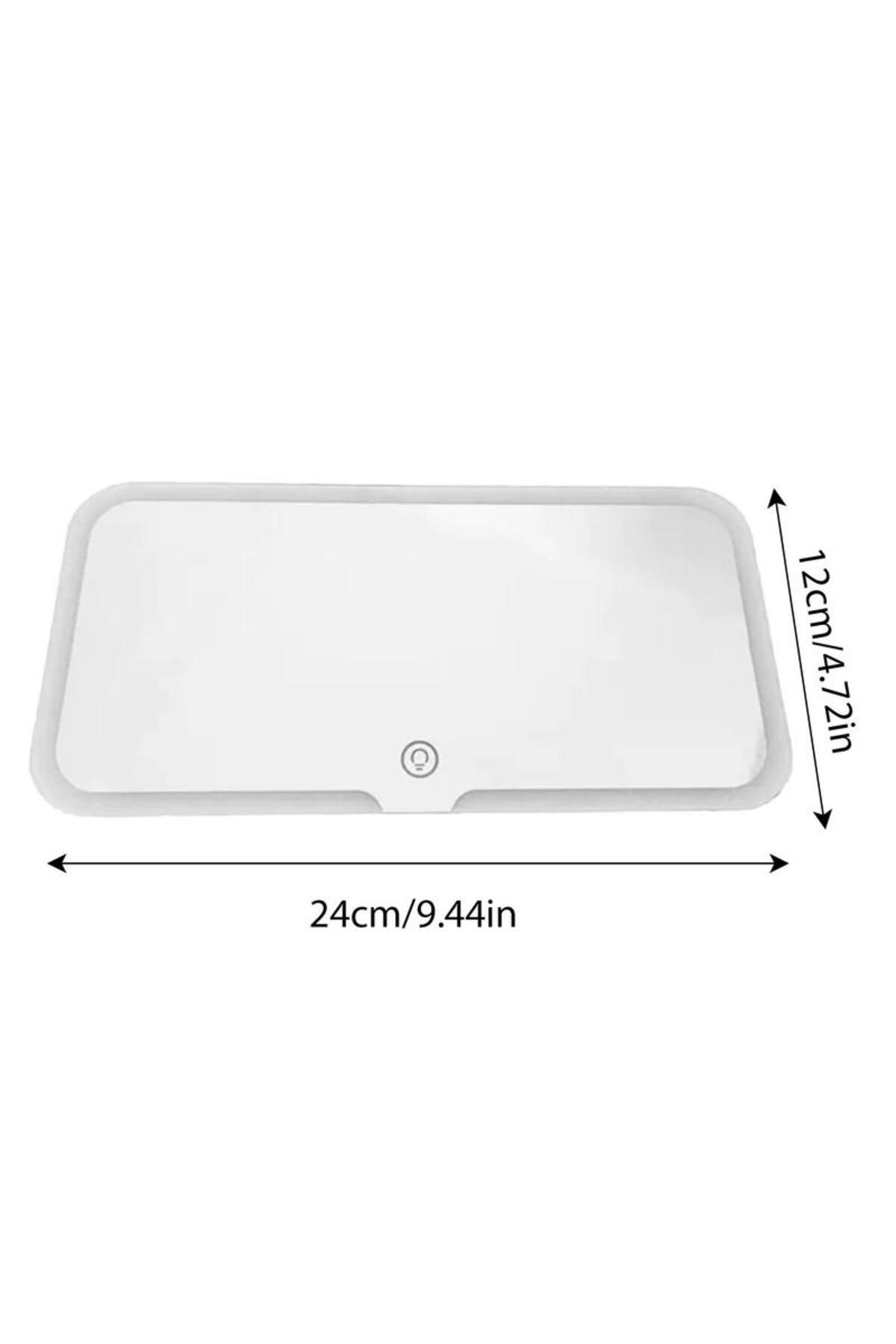 Choice-WHITE LED Car Sun Visor Vanity Mirror Car Vanity Mirror with 3 Light Modes and 60 LEDs Rechargeable 6