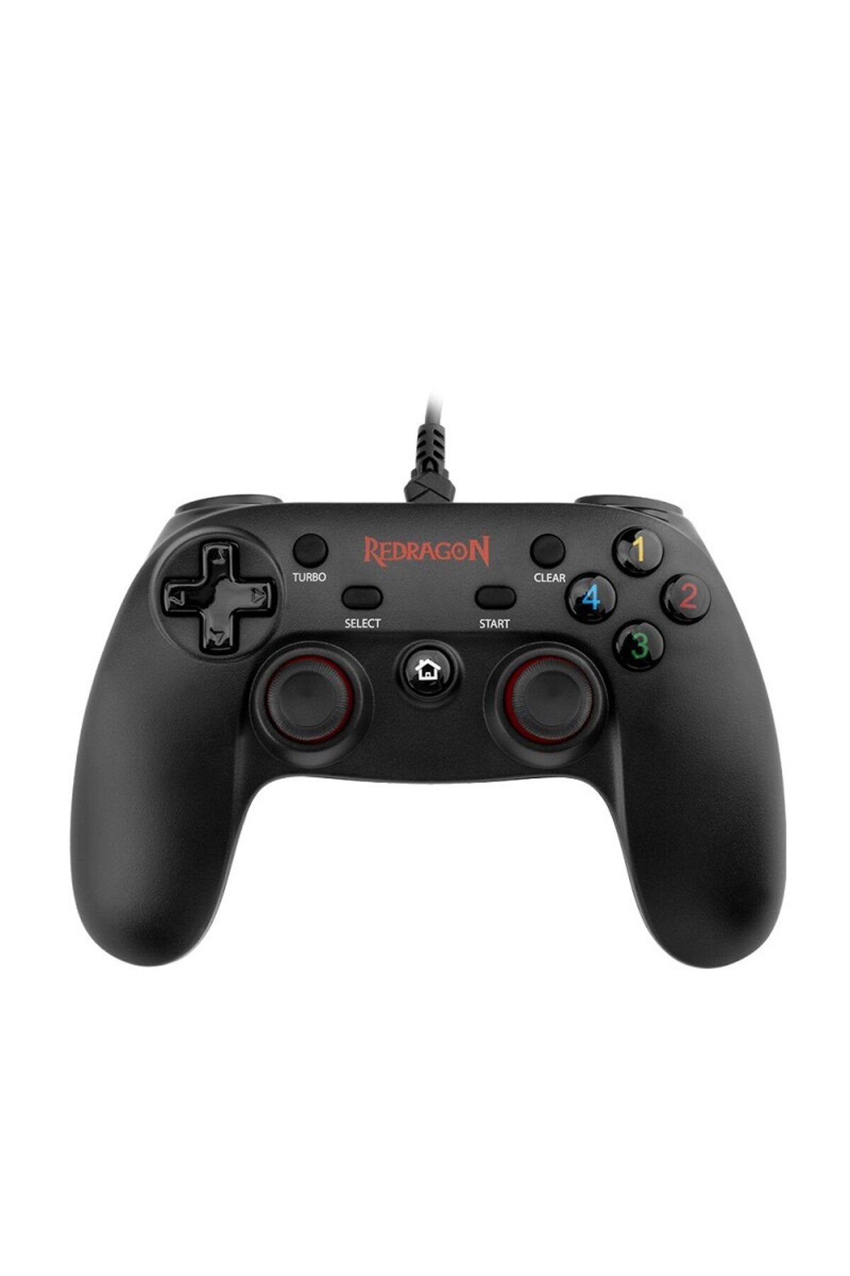Choice-black REDRAGON SATURN G807 Gamepad Wired PC Game Controller Joystick Dual Vibration Saturn for Windo 1