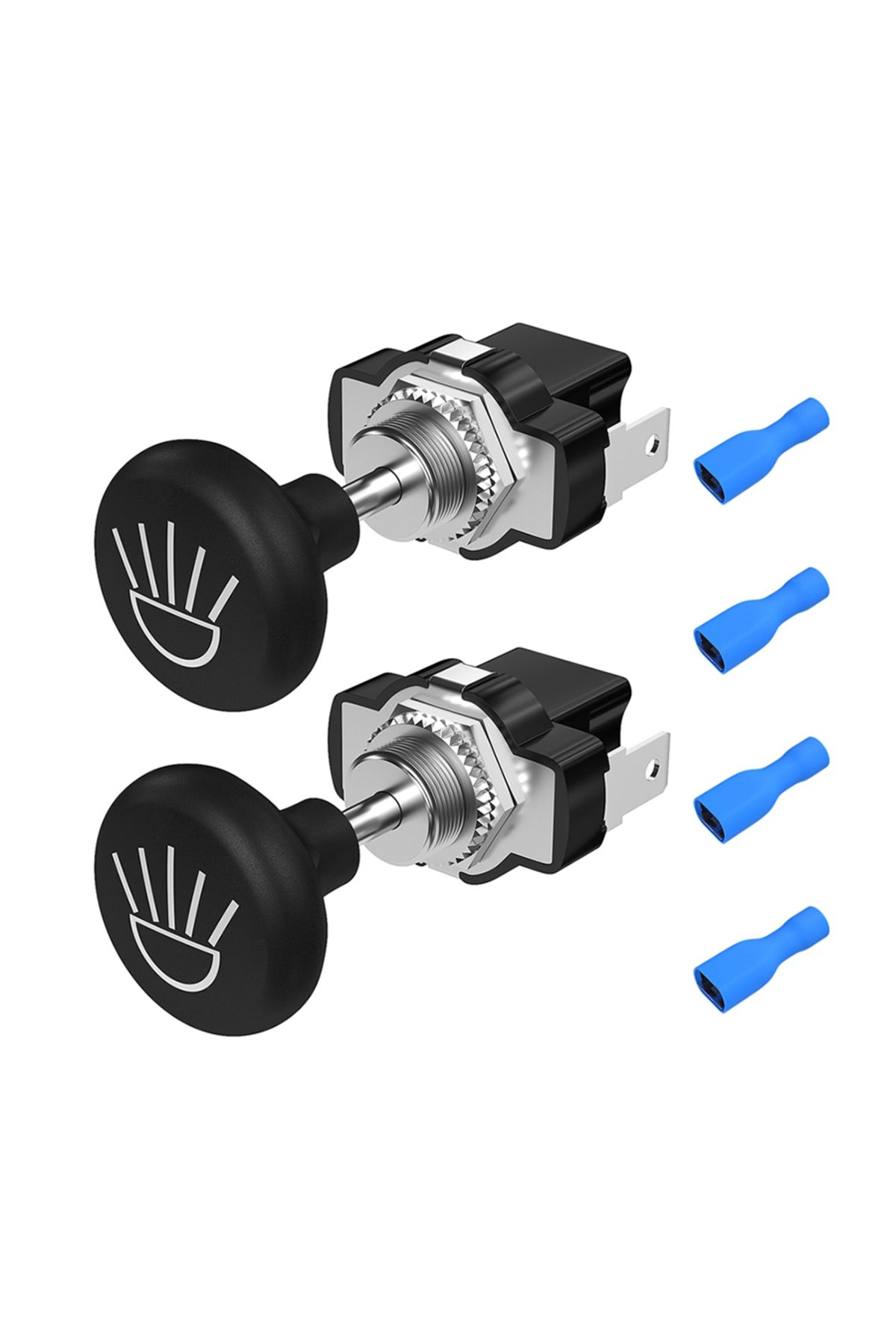 Daiertek-2pcs Golf Cart Push Pull Light Switch 12 Volt Universal Headlight Switch Button For Club... 7