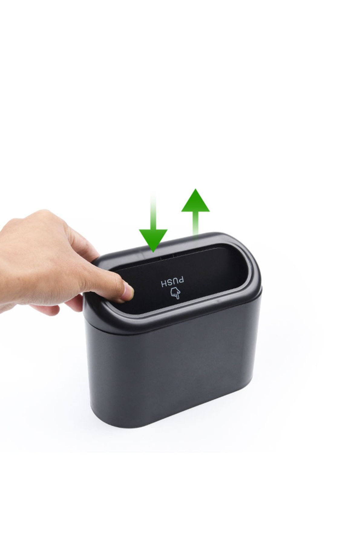 Choice-Car Trash Bin Hanging Vehicle Garbage Dust Case Storage Box Plastic Pressing Square Trash Can Typ... 5