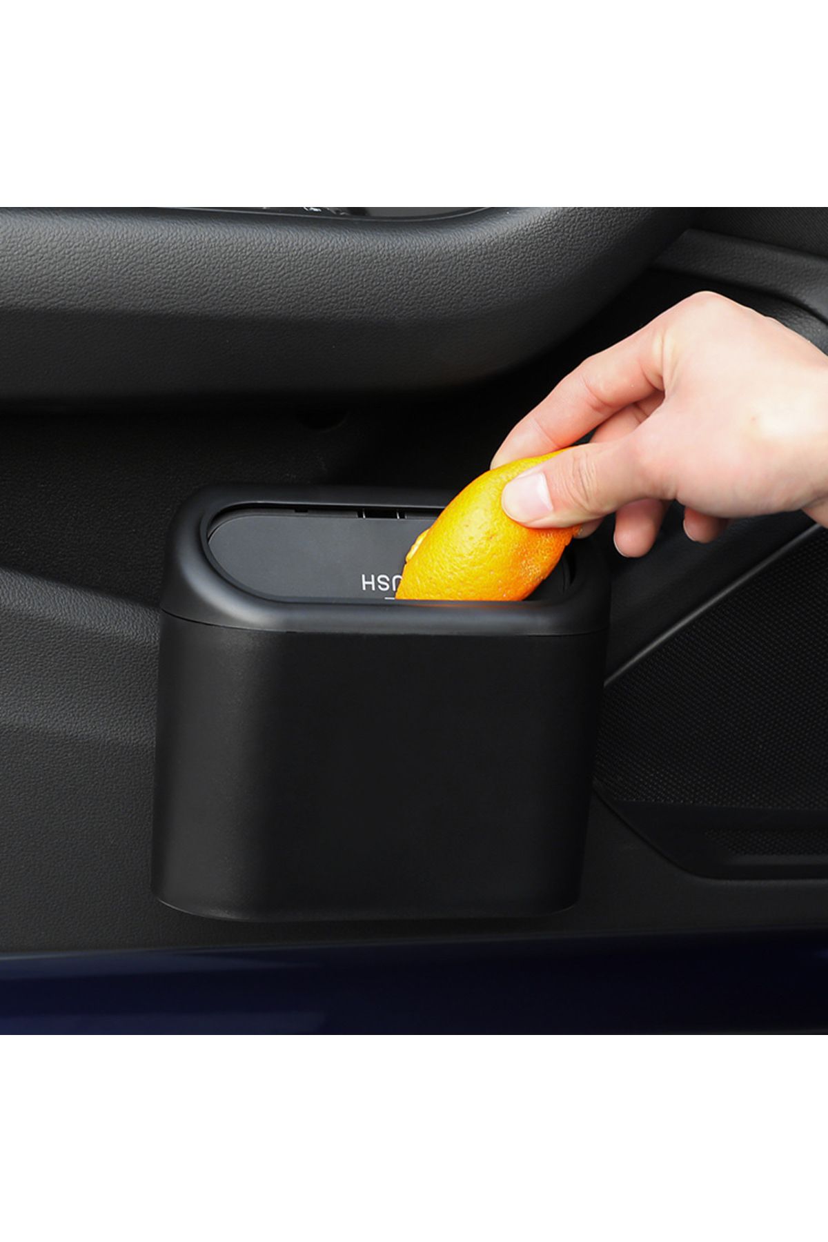 Choice-Car Trash Bin Hanging Vehicle Garbage Dust Case Storage Box Plastic Pressing Square Trash Can Typ... 3