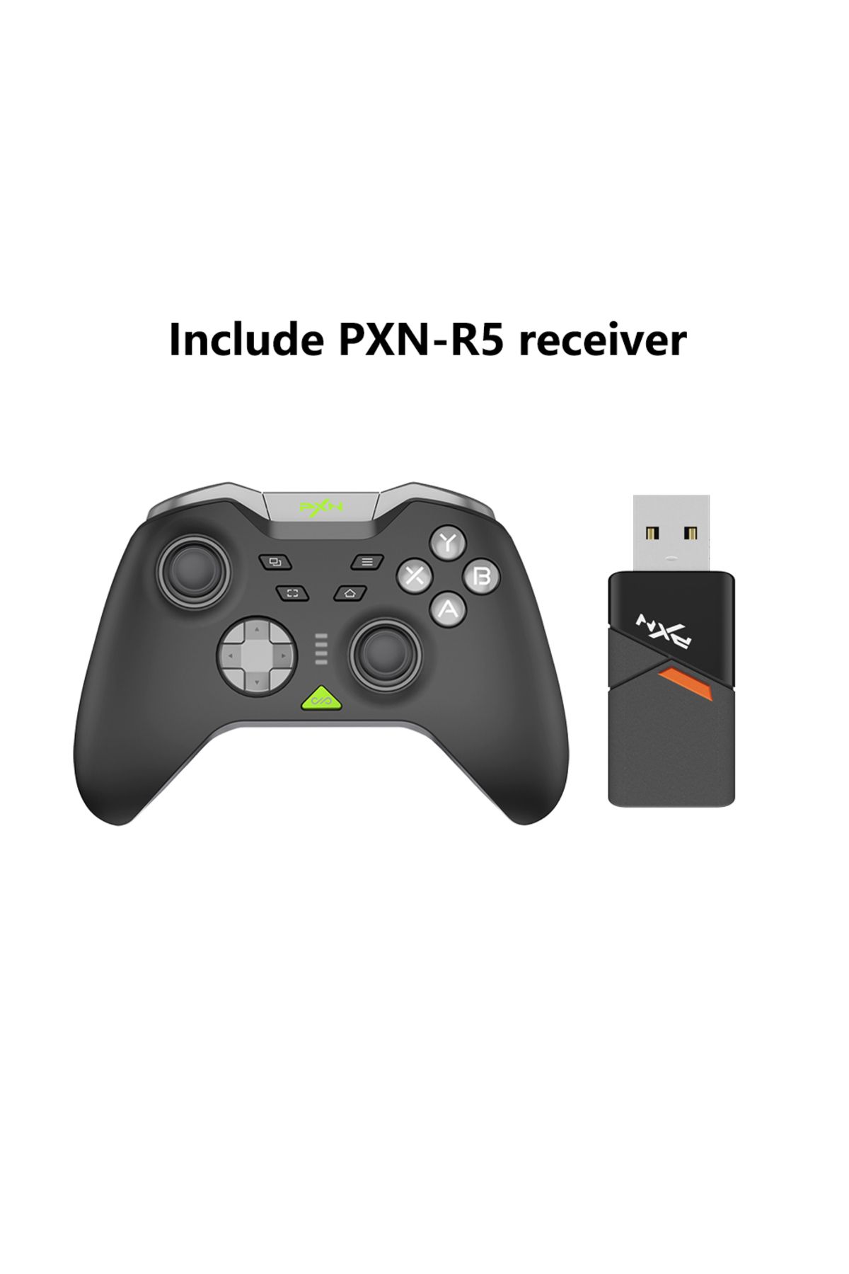 Choice-Black with receiver PXN P5 Bluetooth Gamepad 1000Hz Hall Trigger Rocker Tri-Mode Long Battery Life E 1