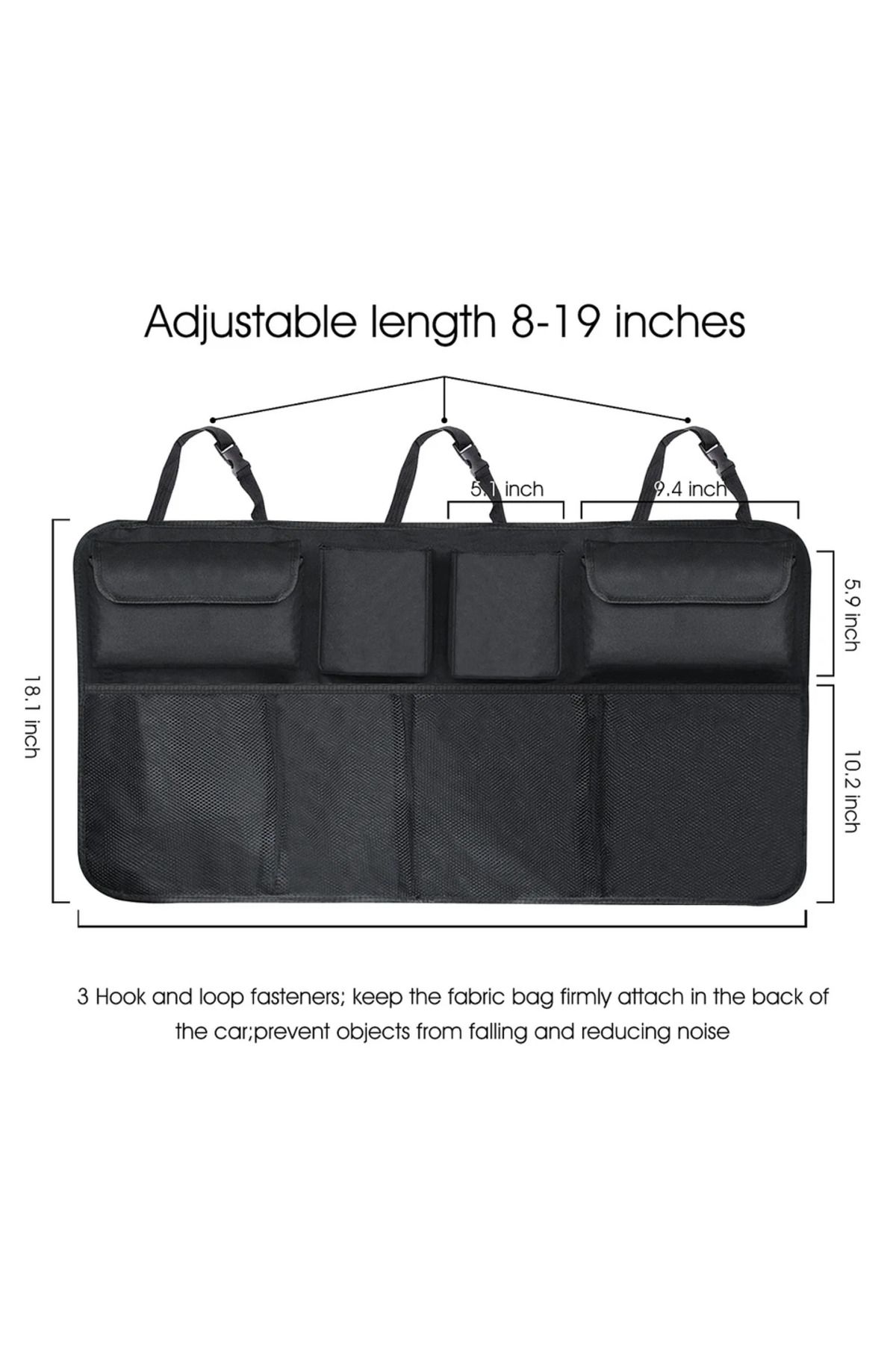Choice-Universal Car Trunk Organizer Adjustable Backseat Storage Bag Net High Capacity Multi-use Oxford ... 4