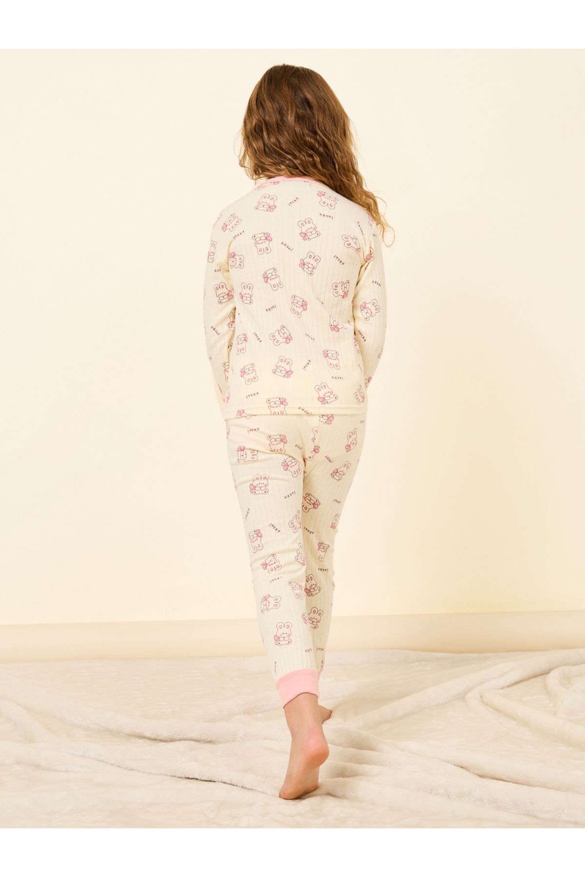 Styli-Textured Cartoon Print Top & Pyjama Set 5