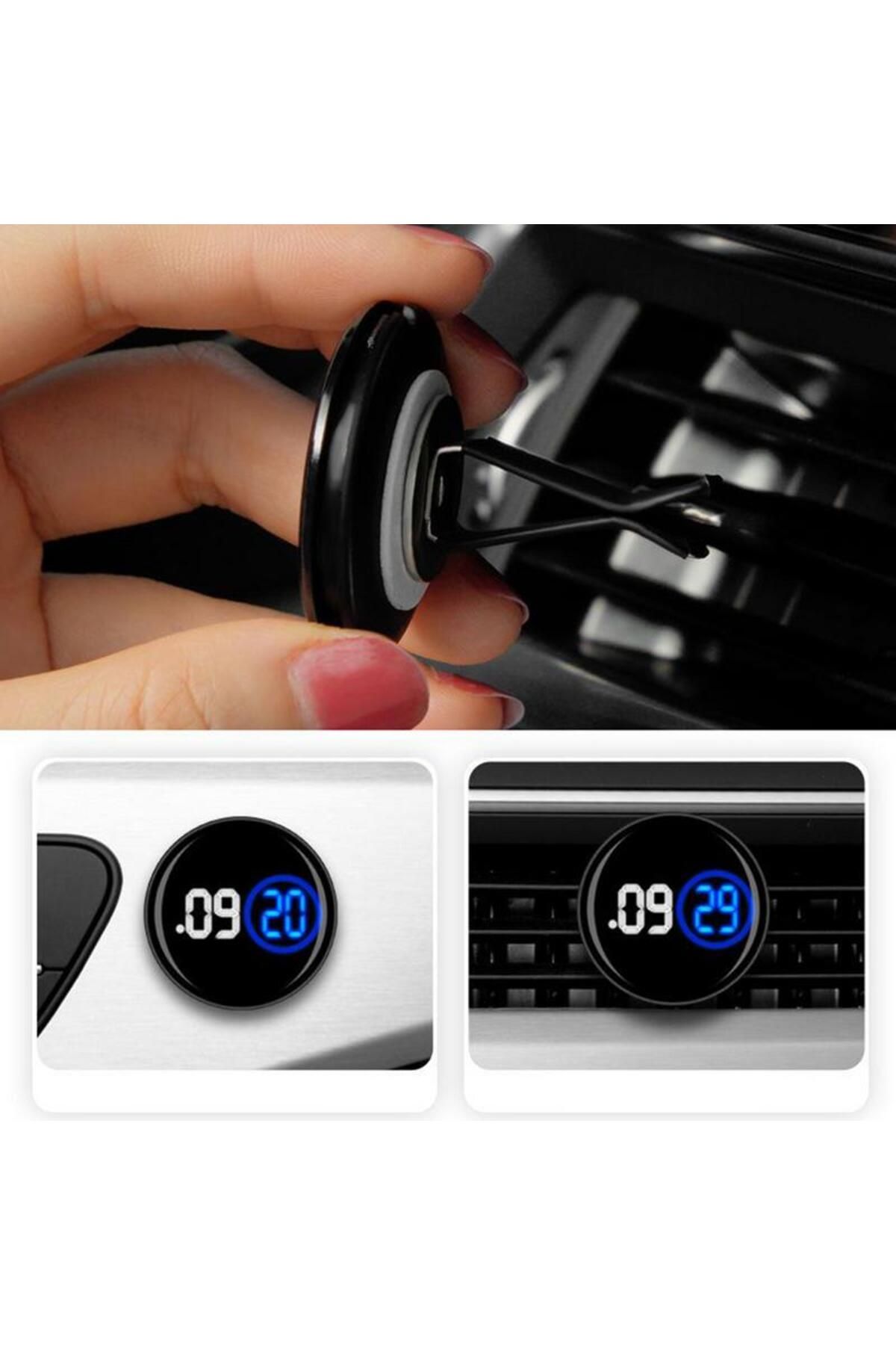 Choice-Black Clock For Vehicle Dashboard Waterproof Stick On Dashboard Clock Touch Control Clocks For Conve 5
