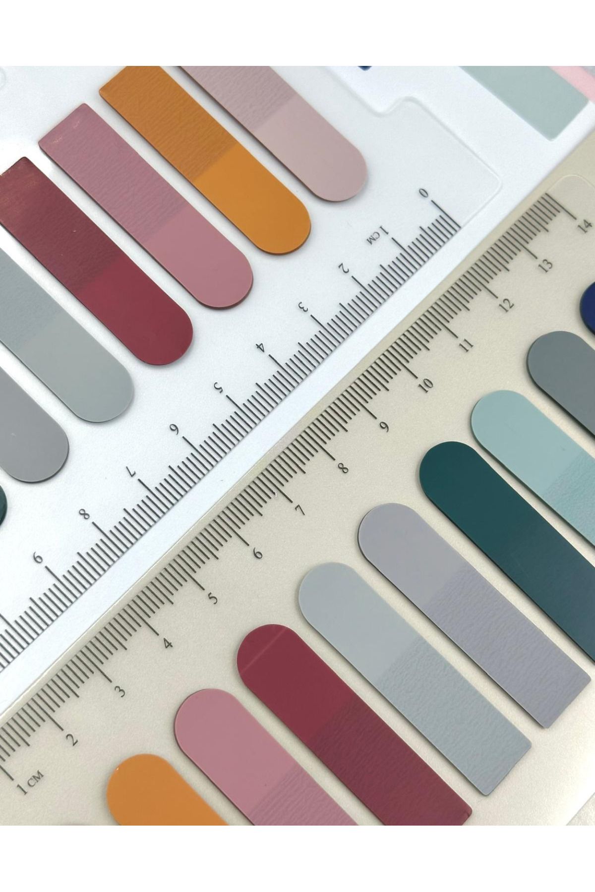 ZeCo Collection-10 Color Ruled Retro Dark Tones Oval Edge Transparent Pet Index Sticker/Index Sticker/Post-It 4