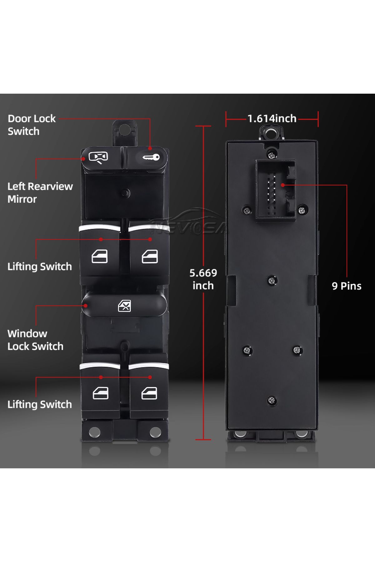Choice-Nevosa For Vw 1999 2000-2004 Gti Golf 4 Jetta Mk4 Bora Beetle Passat B5 B5.5 Window Control Switc... 2
