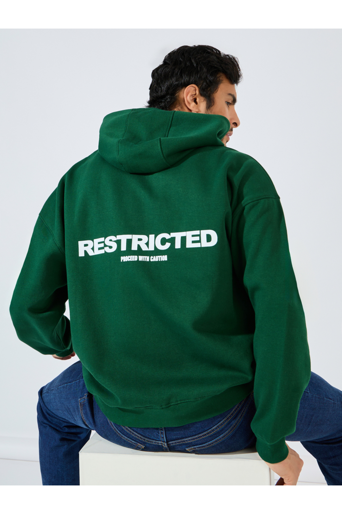 Styli Back Print Heavy Oversized Hoodie