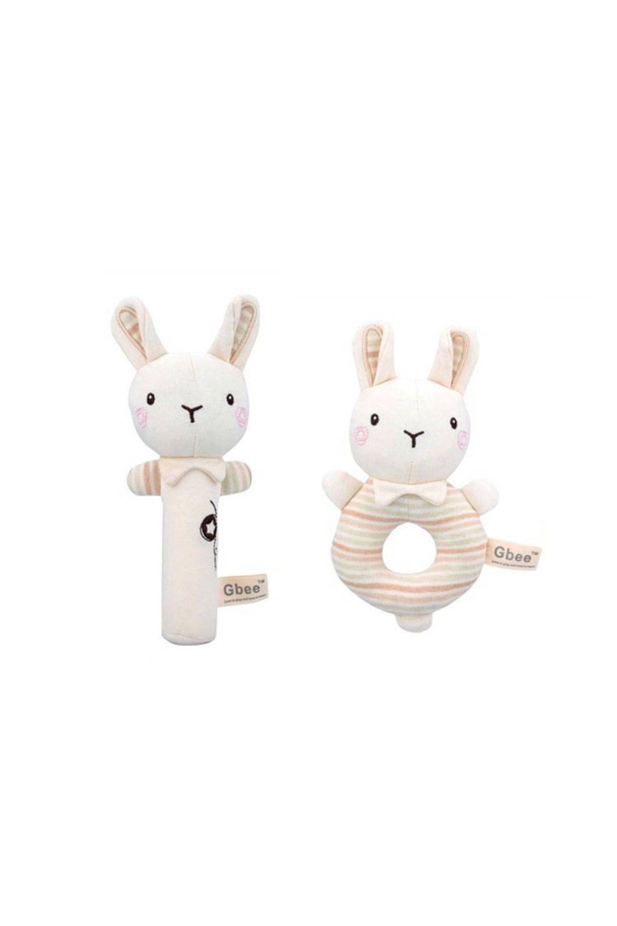 Choice-Rabbit Organic Cotton Hand Rattle Baby Soothing Toy Infant Baby Rattle Toy for Babies 1
