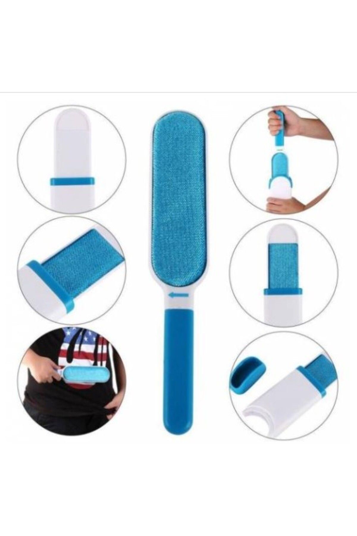 FAMİLY-2-Piece Blue Boxed Feather Dust Cleaner Brush Set 2