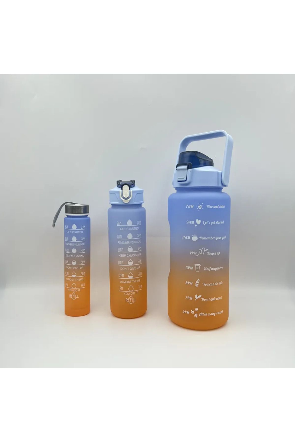 Choice-as pic 1 2.0L 3pcs Leak-Proof Sports Water Bottles: Spill-Proof, Straw-Enabled, Time-Marked, Motivat 1